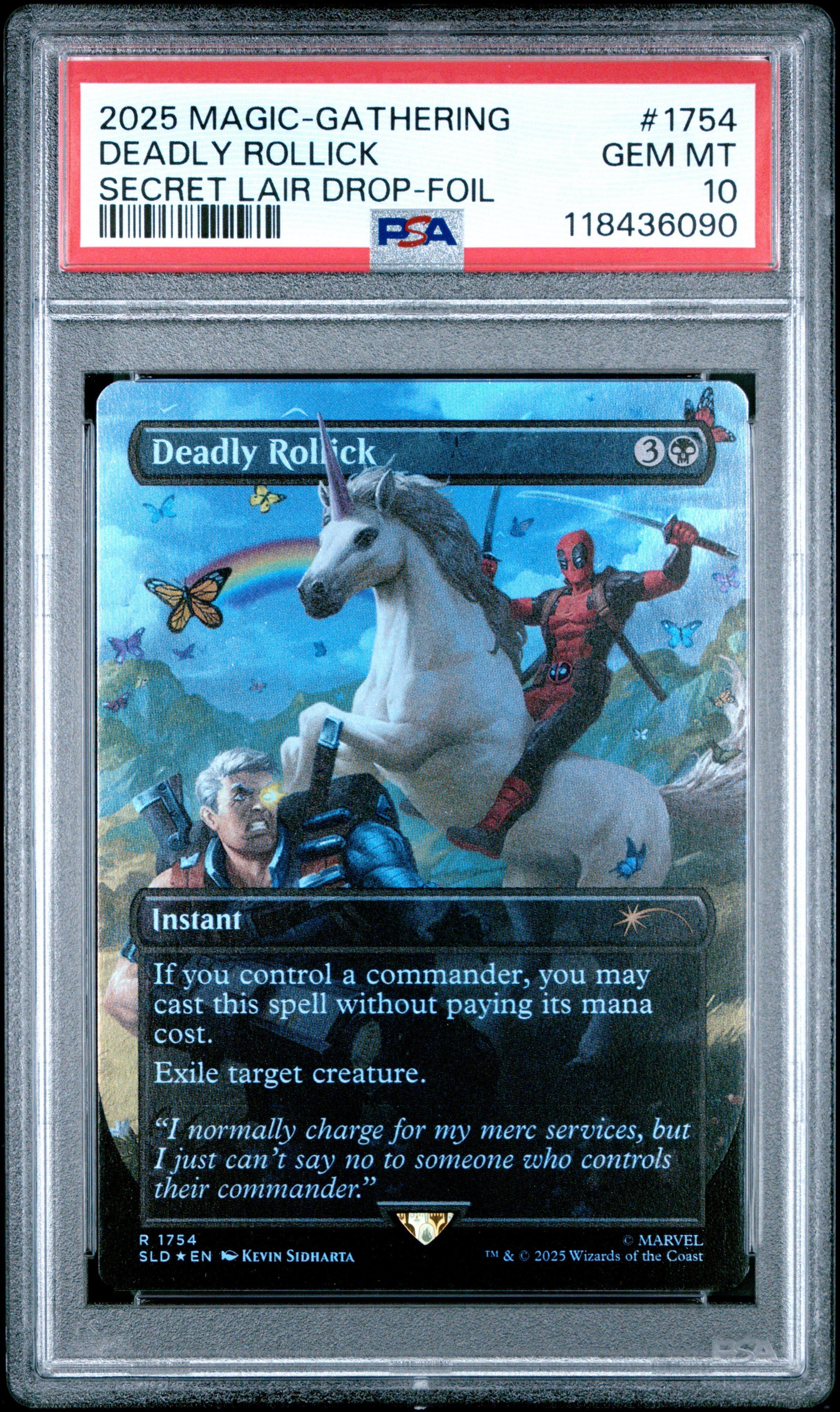 2025 Magic The Gathering Secret Lair Drop 1754 Deadly Rollick Foil PSA 10