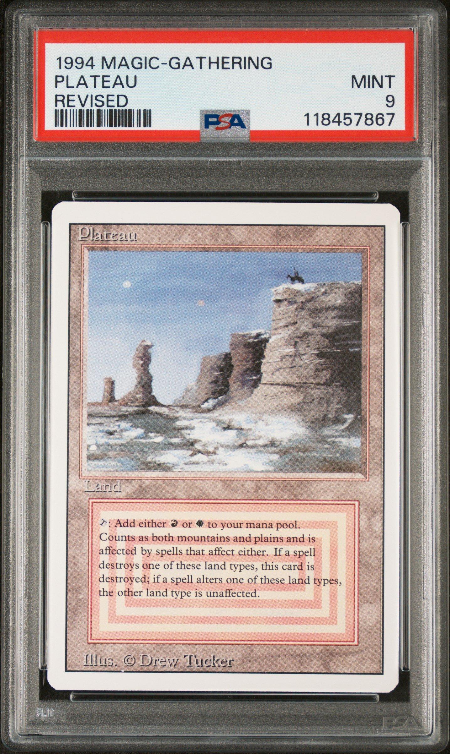 1994 Magic The Gathering Revised Plateau PSA 9