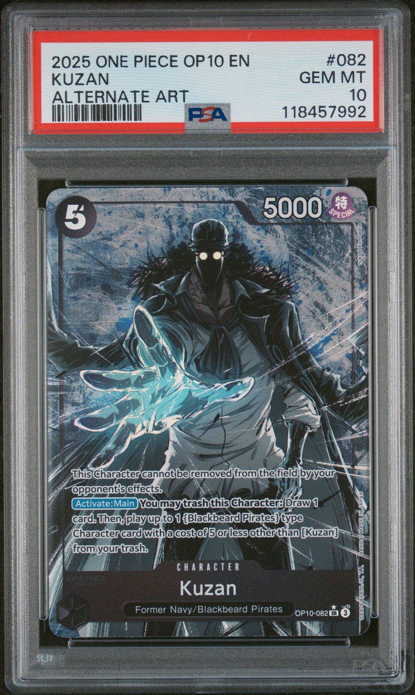 2025 One Piece Op10-royal Blood 082 Kuzan Alternate Art PSA 10