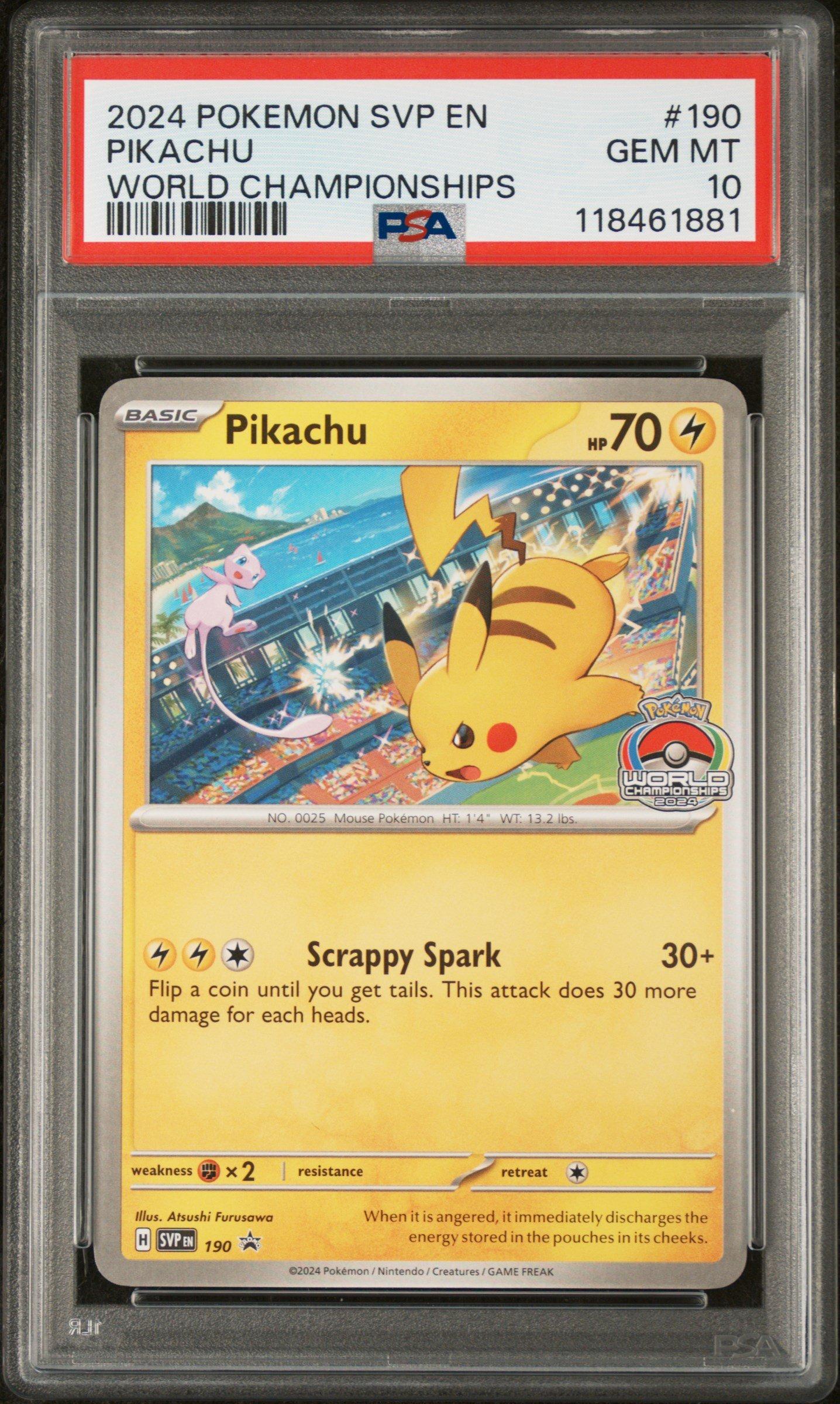 2024 POKEMON SVP EN ピカチュウ #088 PSA9 2024 Pokemon Svp En-sv Black Star Promo 190 Pikachu World