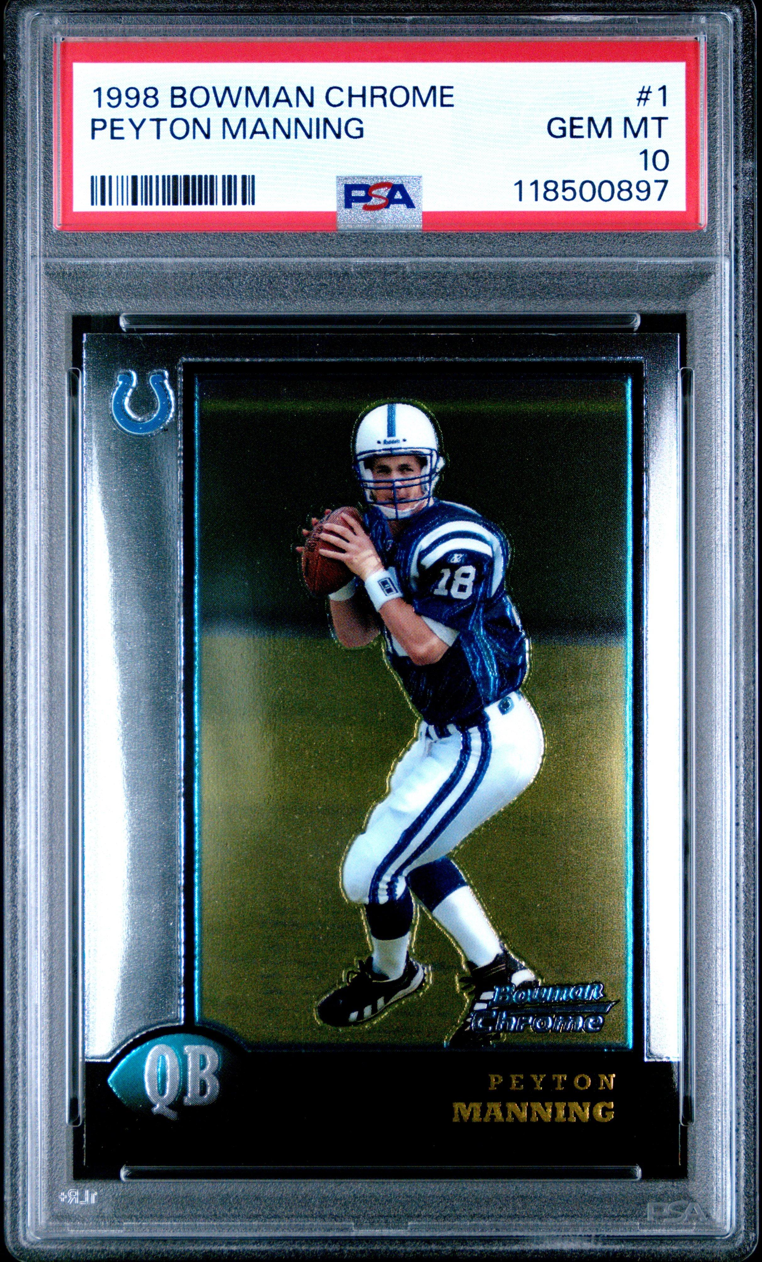 1998 Bowman Chrome 1 Peyton Manning PSA