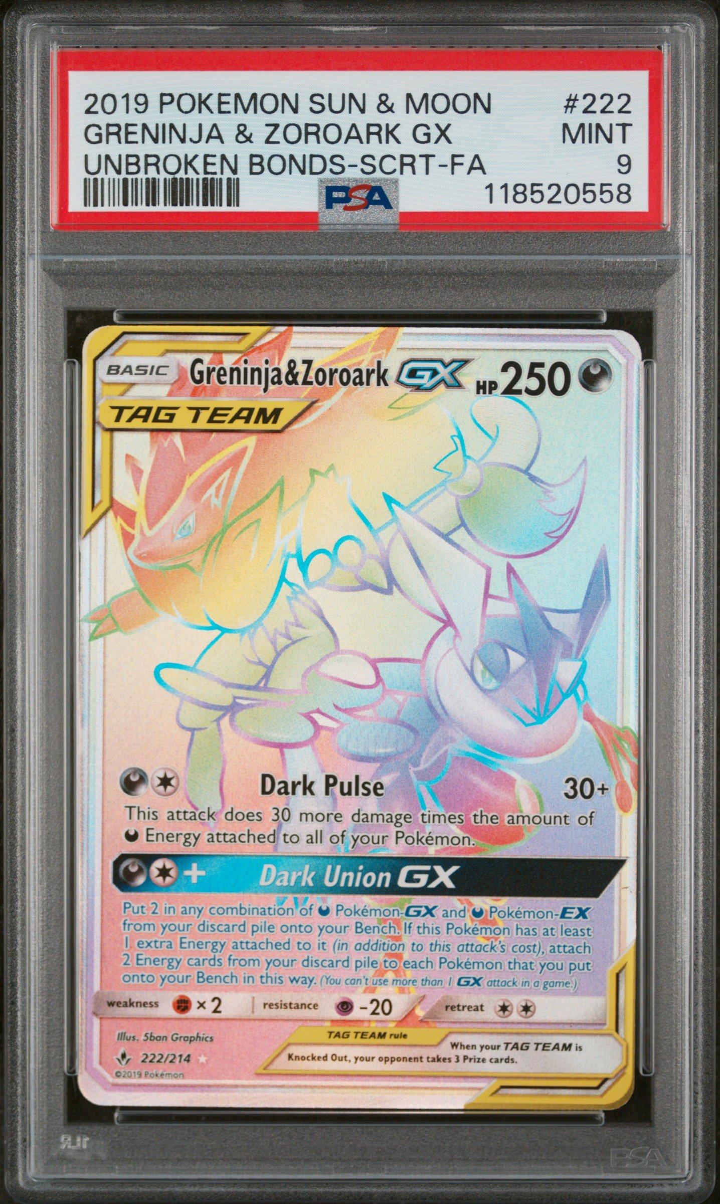 2019 Pokemon Sun & Moon Unbroken Bonds 222 Full Art/greninja