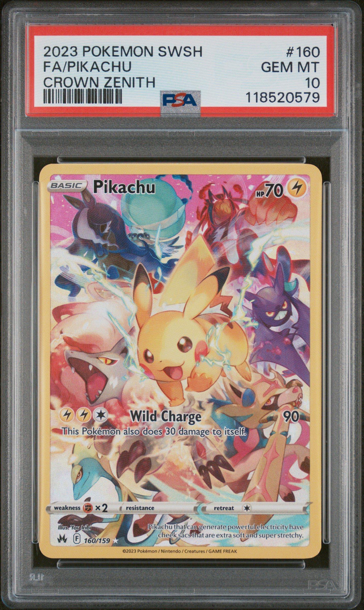 2023 Pokemon Sword And Shield Crown Zenith 160 Full Art/pikachu