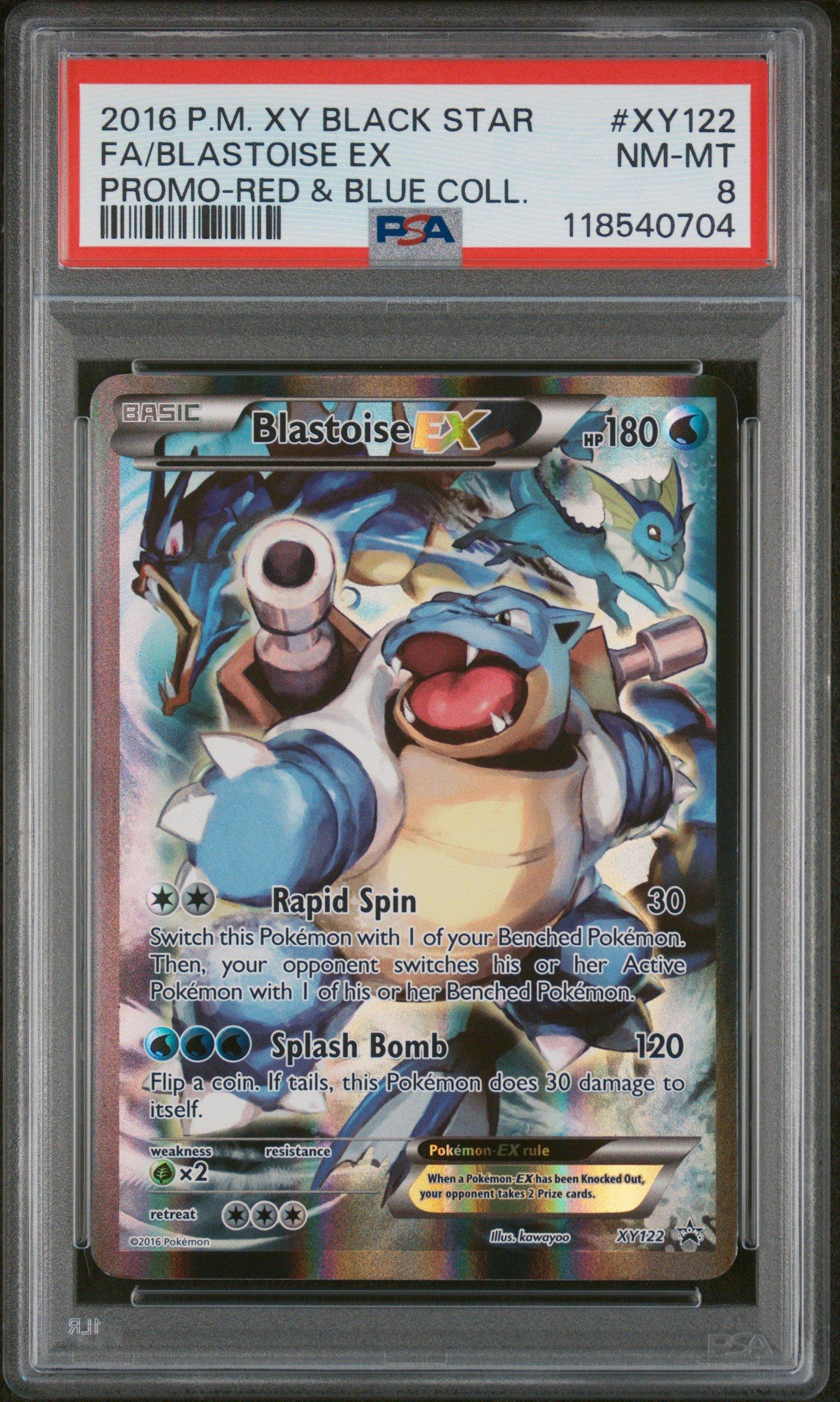 2016 Pokemon Xy Black Star Promo Xy122 Full Art/blastoise Ex Red