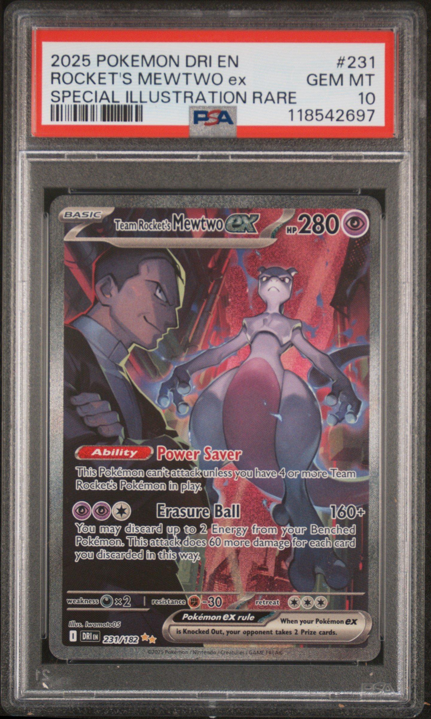 2025 Pokemon Dri En-destined Rivals 231 Team Rocket's Mewtwo Ex