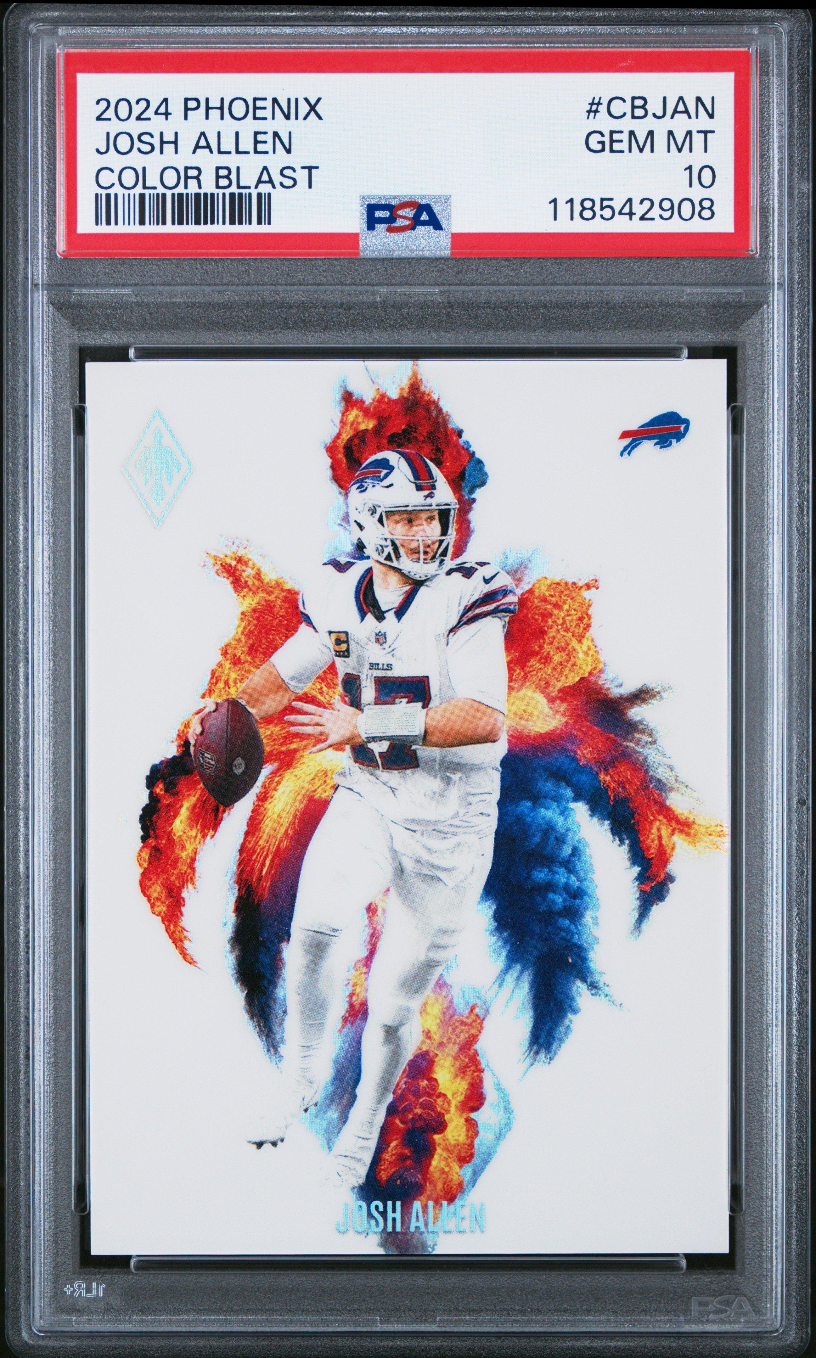 2024 Panini Phoenix Color Blast Cbjan Josh Allen PSA 10 Graded