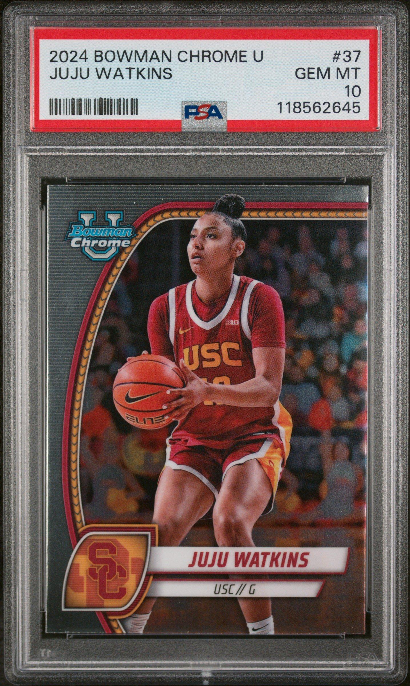 2024 Bowman Chrome University 37 Juju Watkins PSA 10