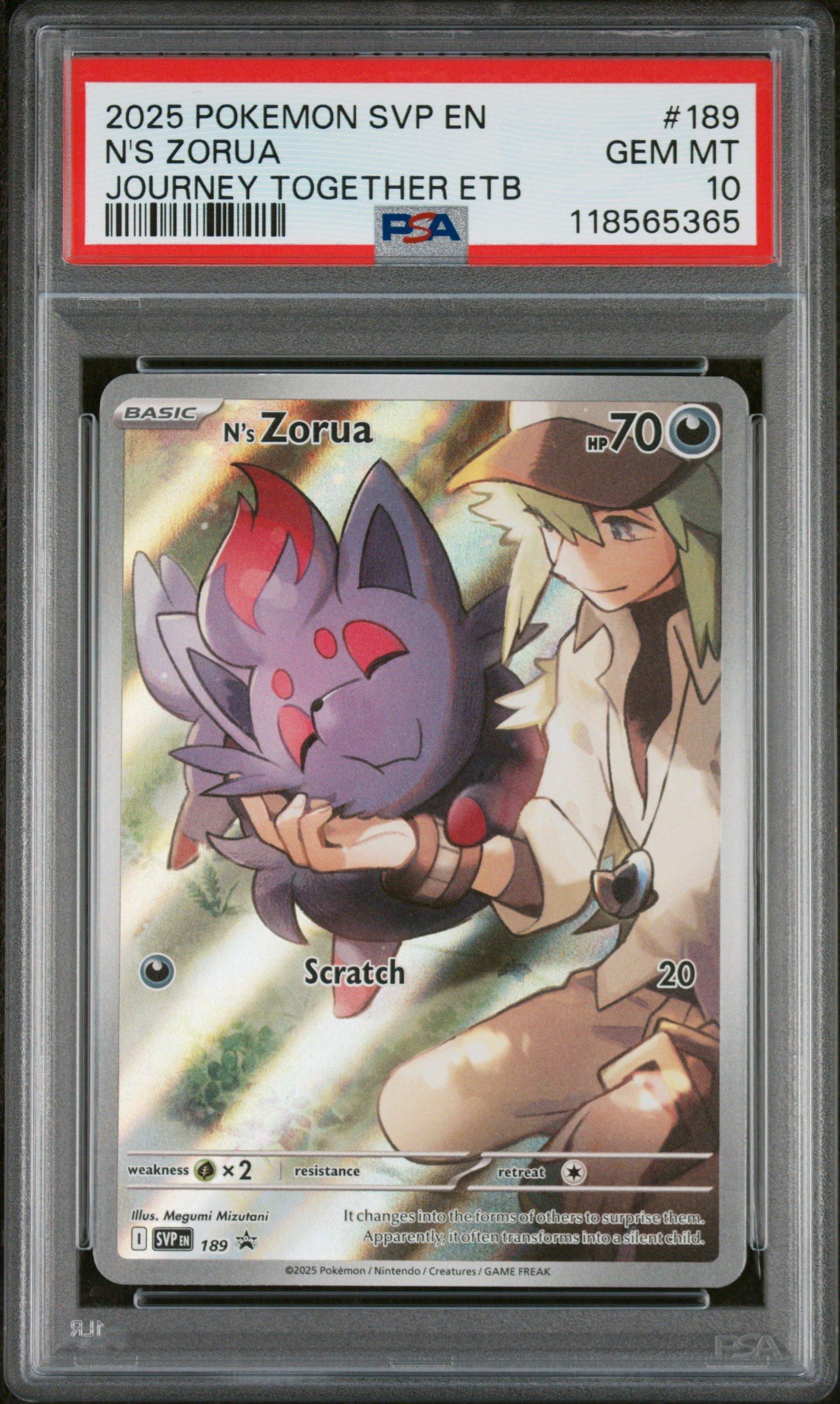 2025 Pokemon Svp En-sv Black Star Promo 189 N's Zorua Journey