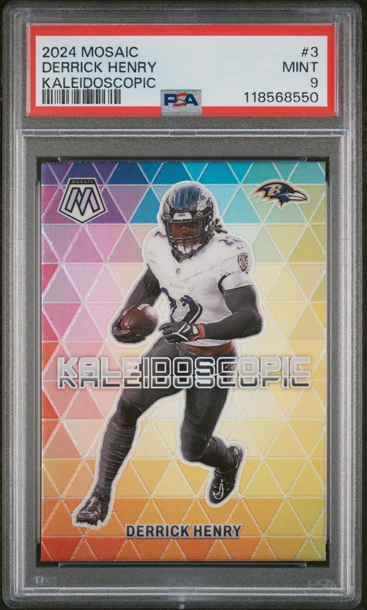 2024 Panini Mosaic Kaleidoscopic 3 Derrick Henry PSA 9