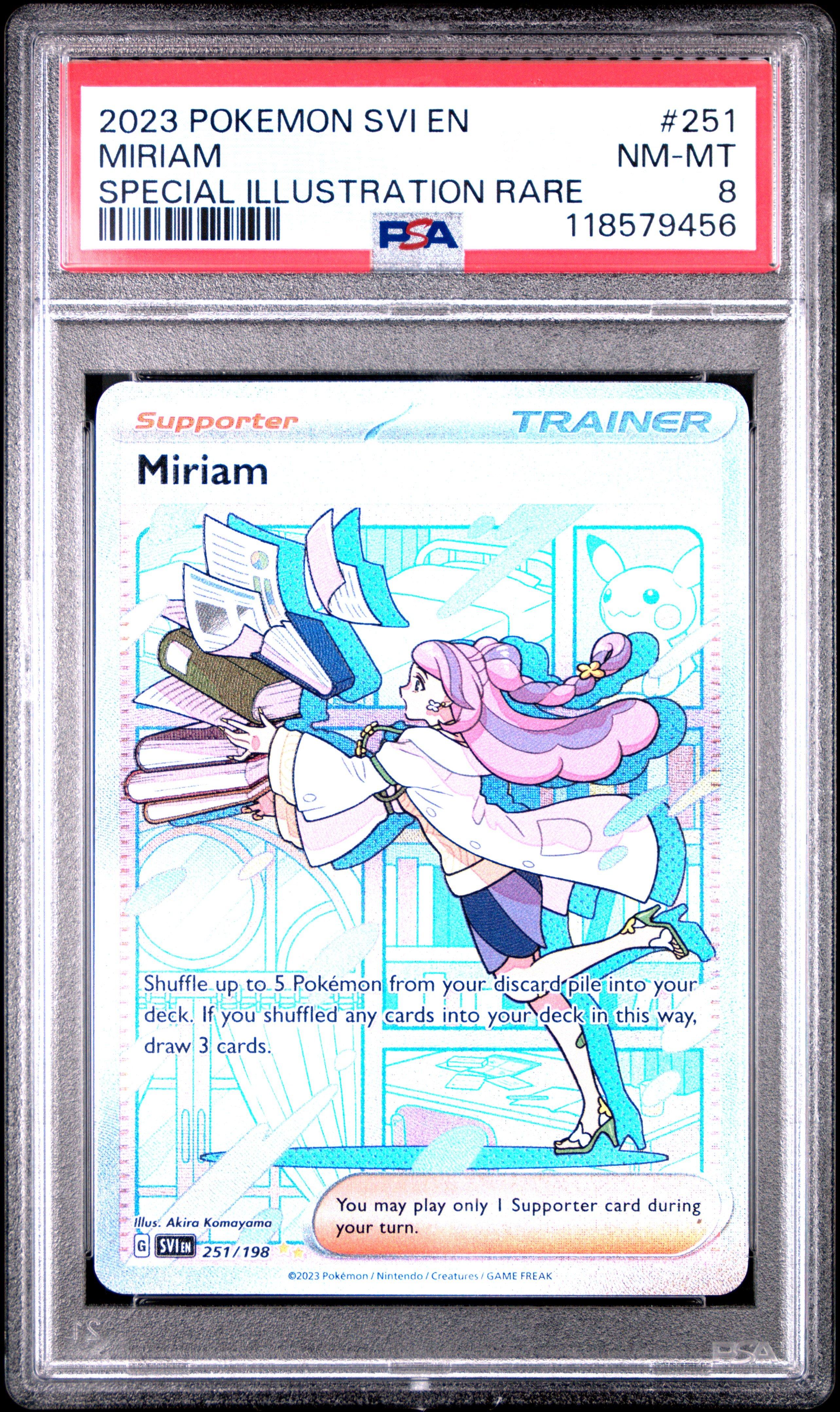 miriam pokemon card Full Art Trainer – withlovebysleepy Violet Special Illustration Rare #251 PSA Authenticated 10 Card Miriam 251/198 - Pokémon Extended