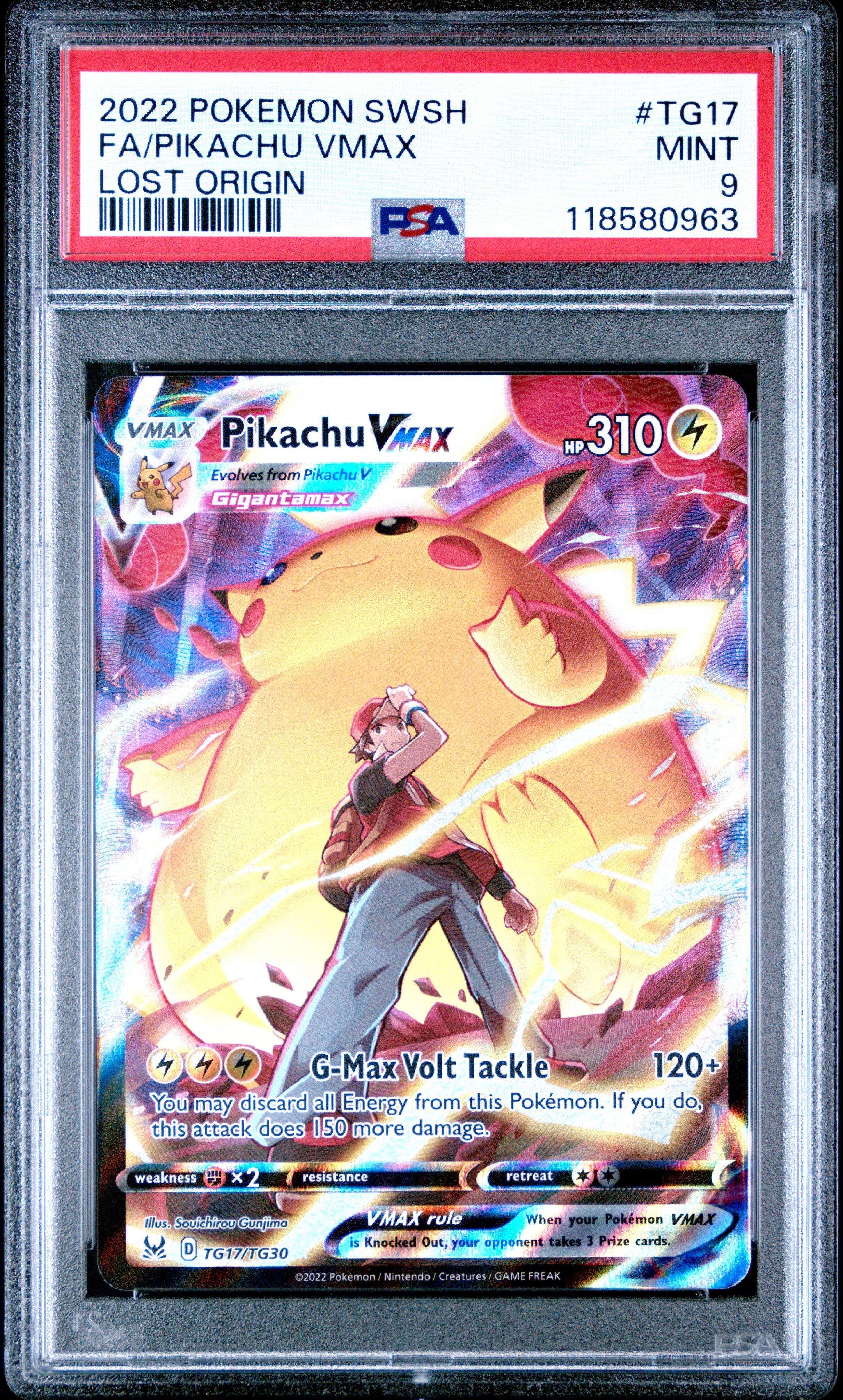 2022 Pokemon Sword & Shield Lost Origin Tg17 Full Art/pikachu Vmax