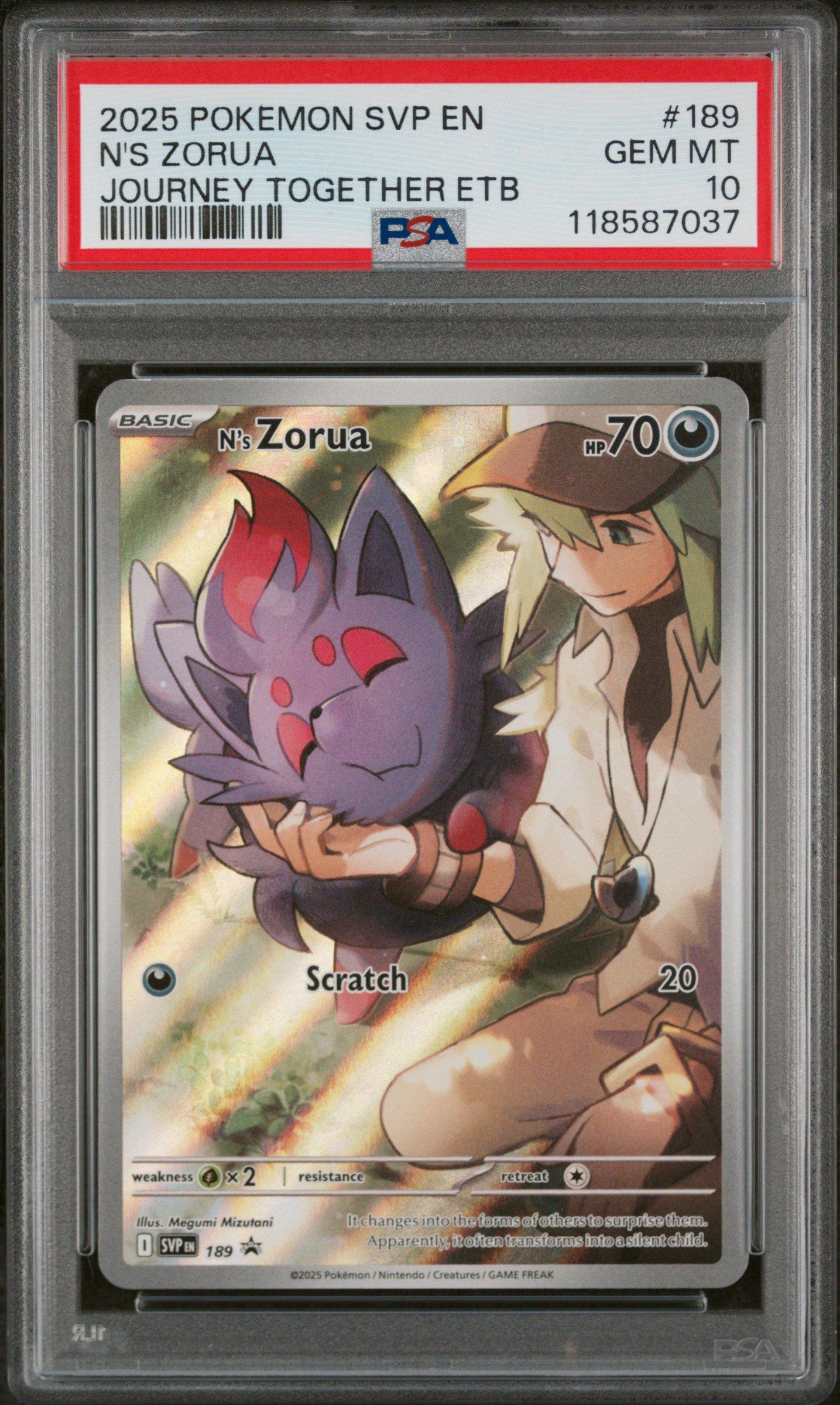 2025 Pokemon Svp En-sv Black Star Promo 189 N's Zorua Journey