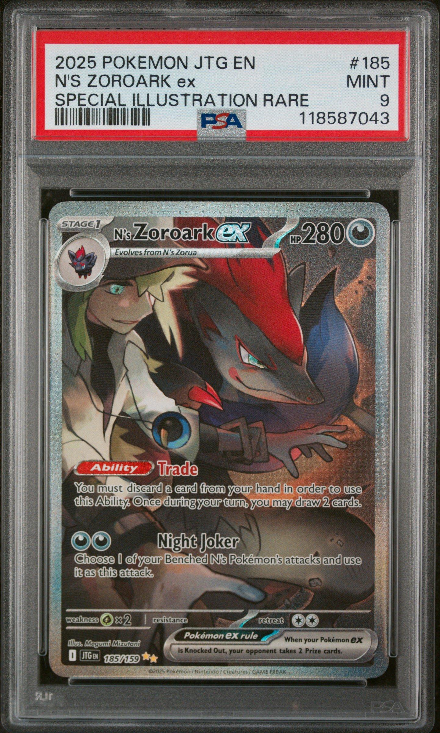 2025 Pokemon Jtg En-journey Together 185 N's Zoroark Ex Special