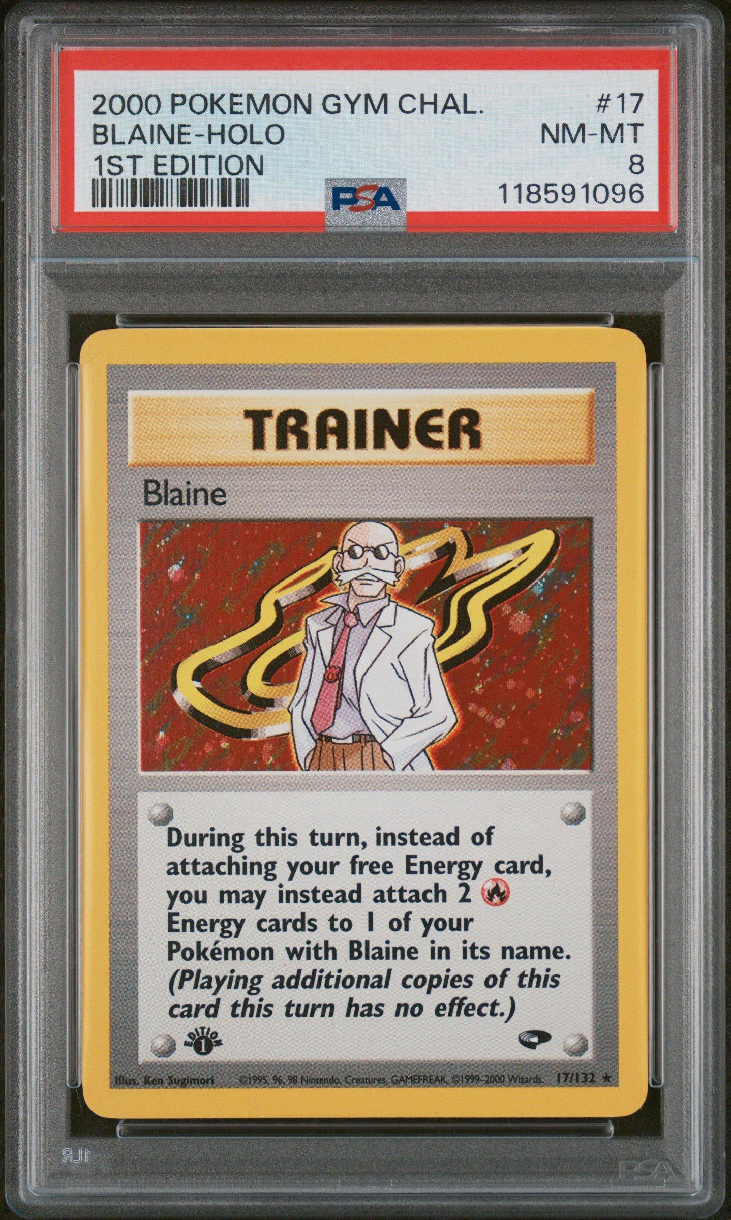 2000 Pokemon Gym Challenge 17 Blaine-holo 1st Edition PSA