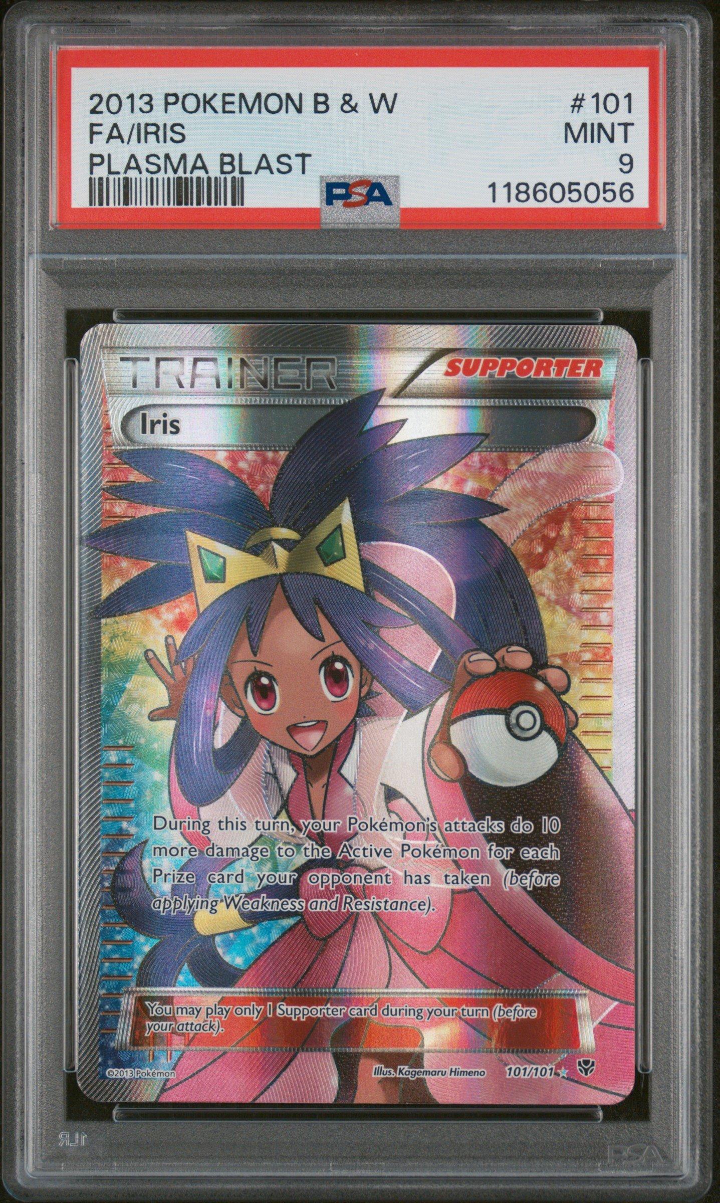2013 Pokemon Black & White Plasma Blast 101 Full Art/iris PSA 9