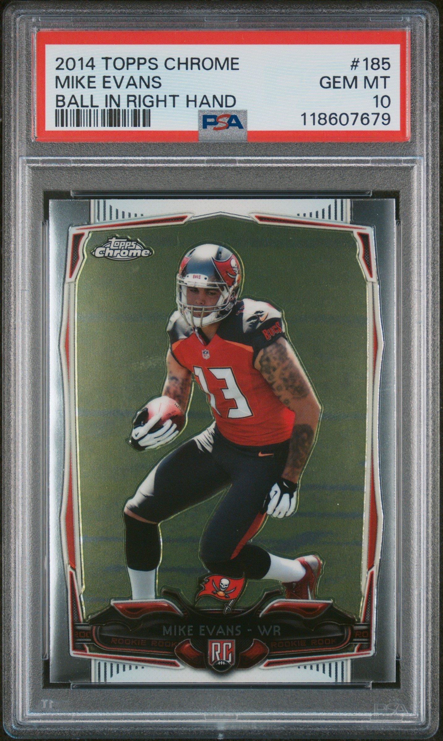 2014 Topps Chrome 185 Mike Evans Ball In Right Hand PSA