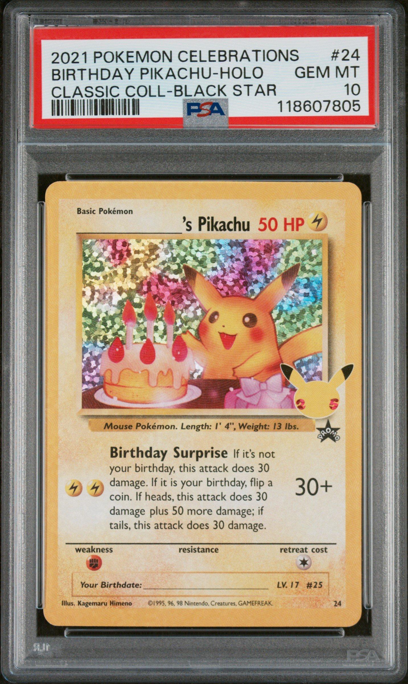 2021 Pokemon Celebrations Classic Collection 24 Birthday Pikachu