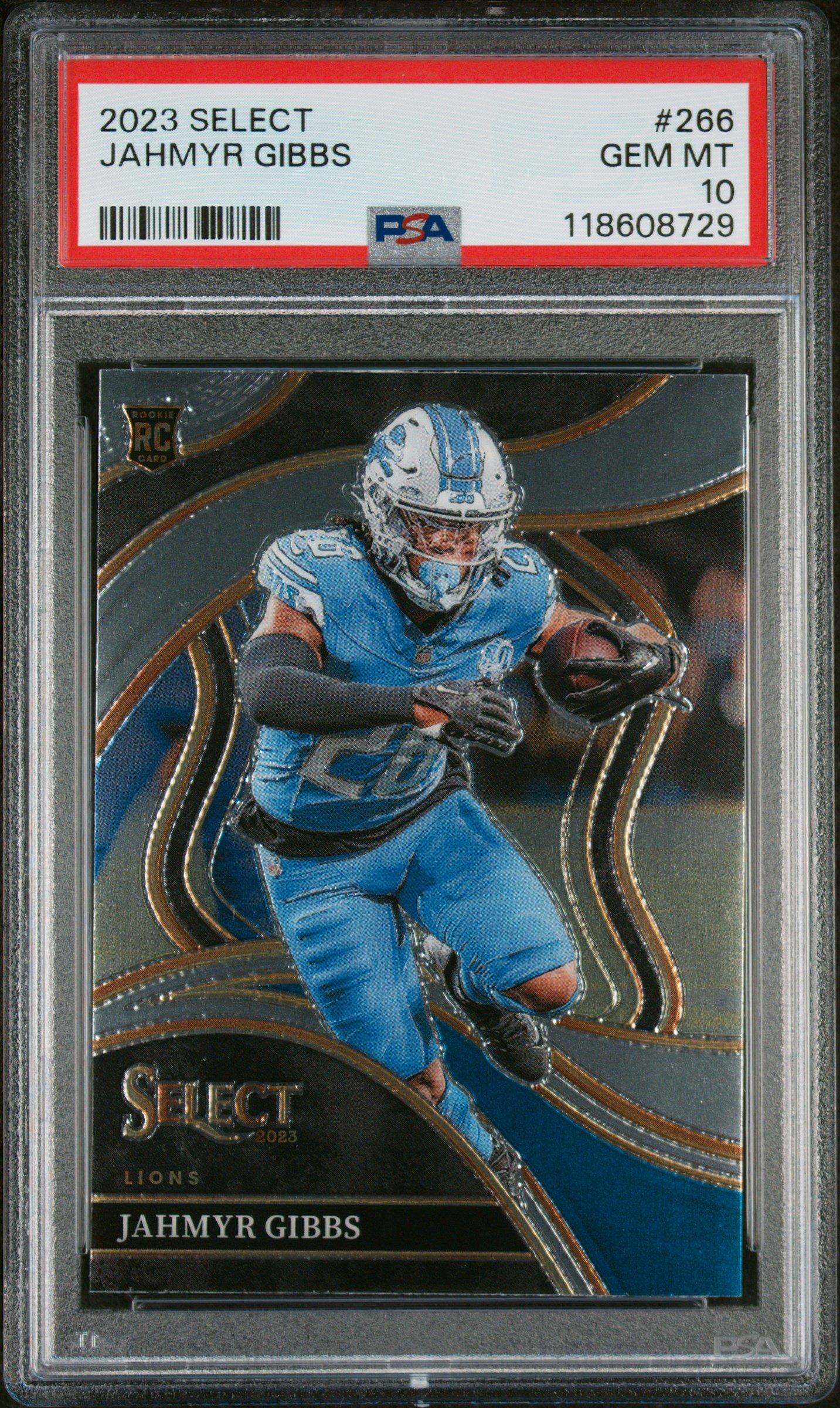 2023 Panini Select 266 Jahmyr Gibbs PSA 10