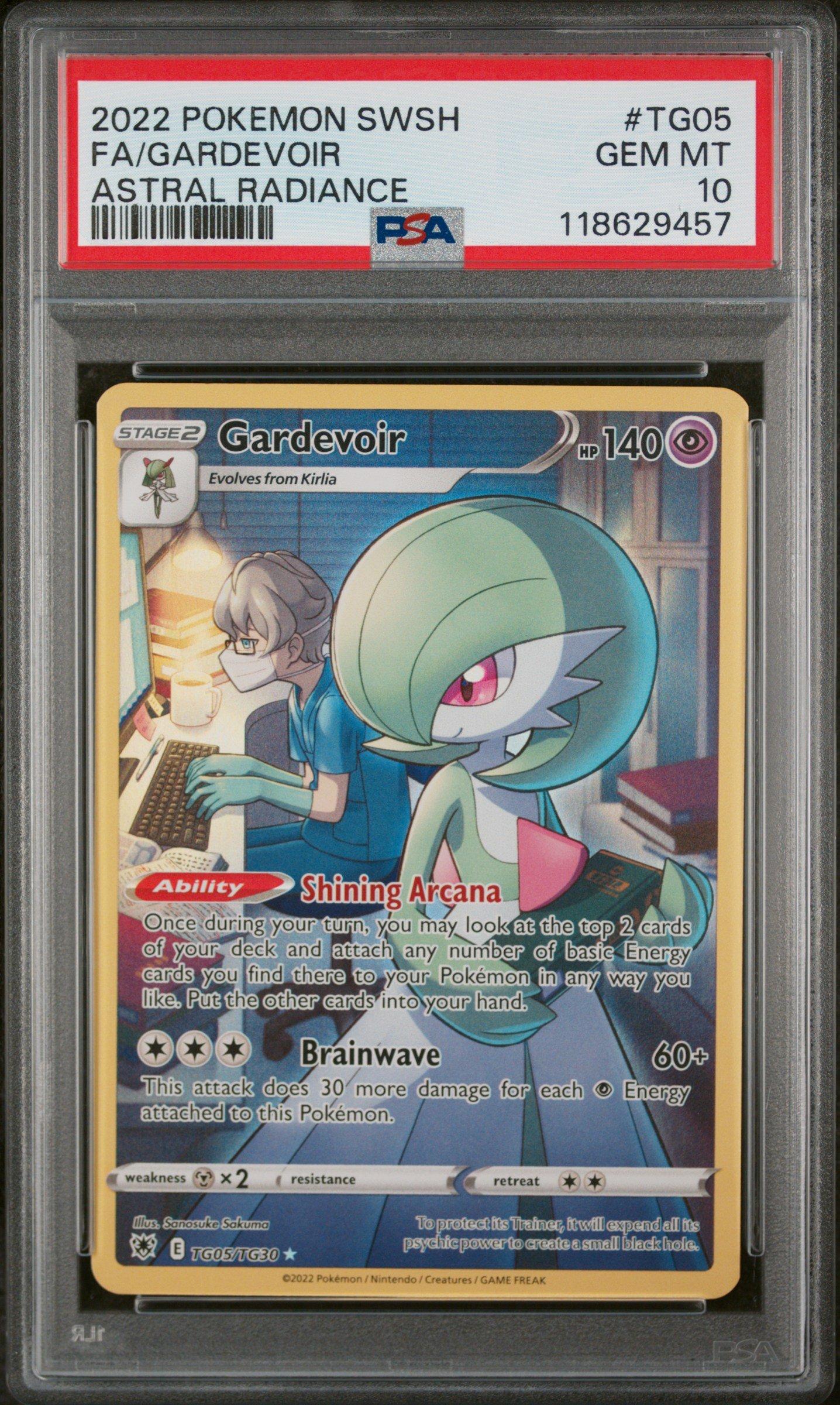 2022 Pokemon Sword & Shield Astral Radiance Tg05 Full Art/gardevoir PSA 10