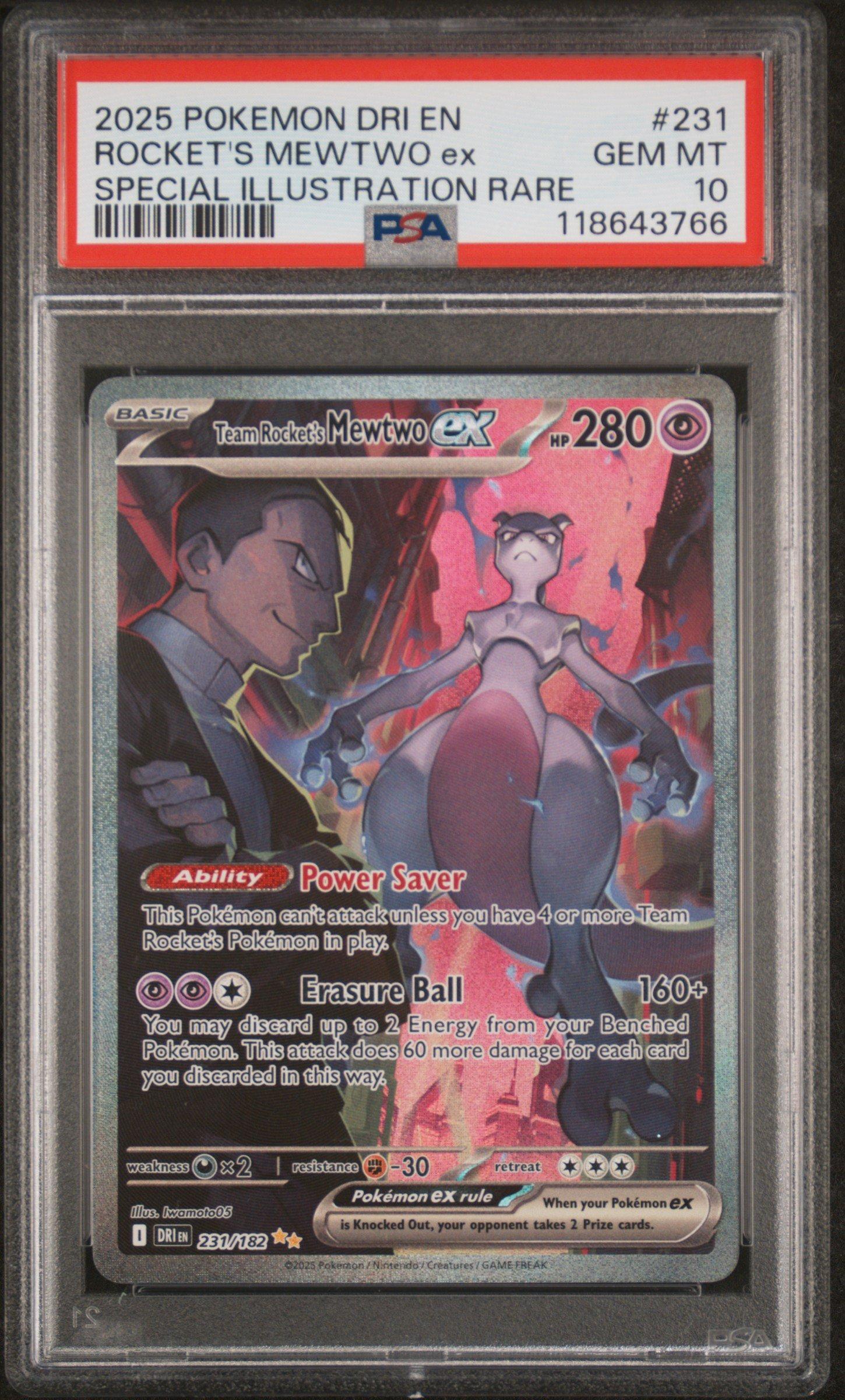 2025 Pokemon Dri En-destined Rivals 231 Team Rocket's Mewtwo Ex