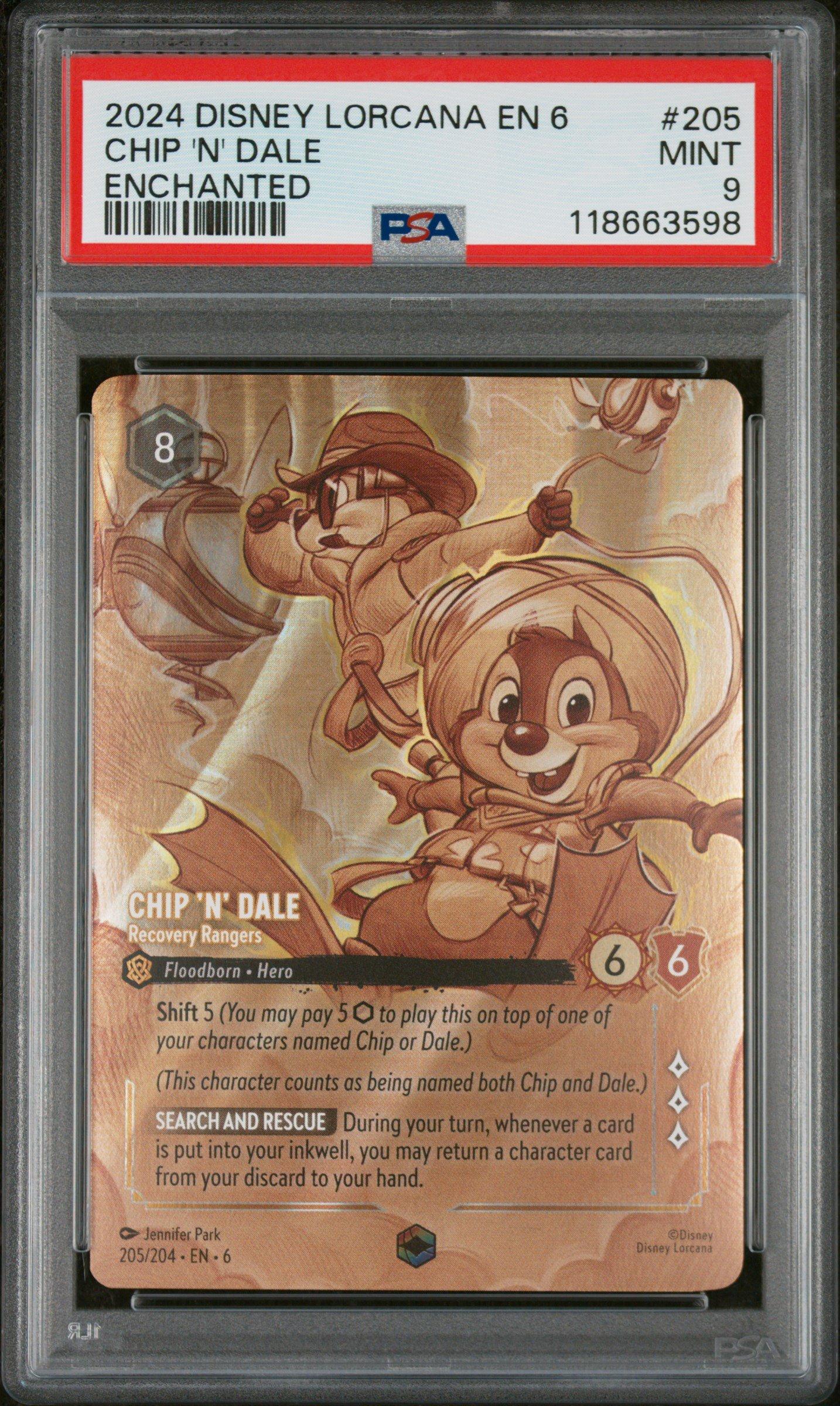2024 Disney Lorcana En 6-azurite Sea 205 Chip 'n' Dale - Recovery