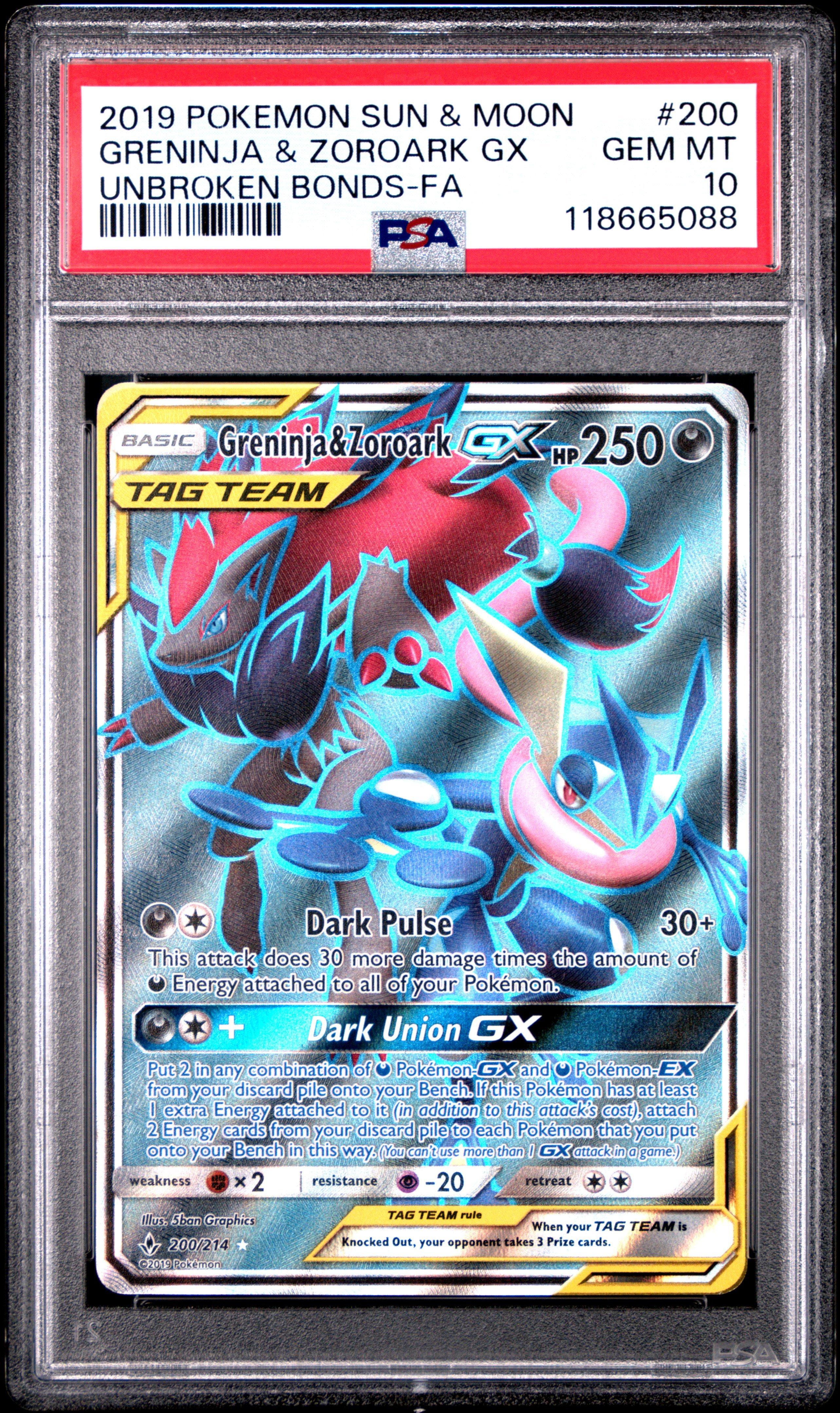 2019 Pokemon Sun & Moon Unbroken Bonds 200 Full Art/greninja
