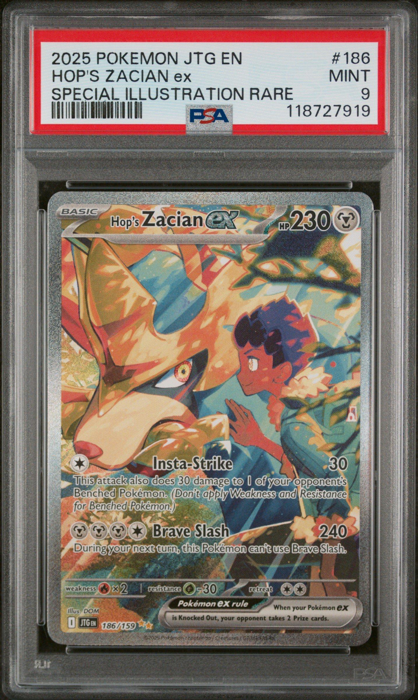 2025 Pokemon Jtg En-journey Together 186 Hop's Zacian Ex Special