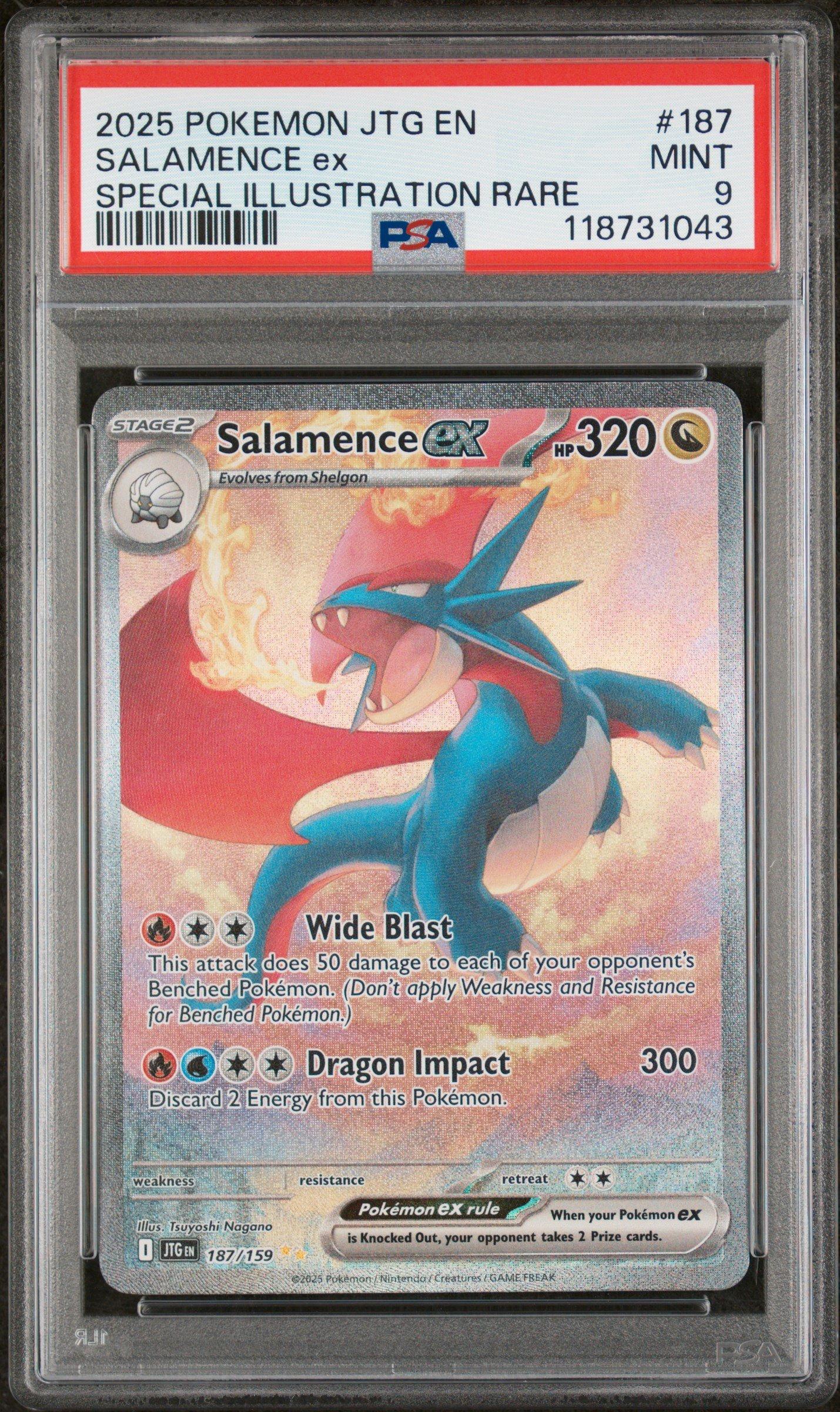 2025 Pokemon Jtg En-journey Together 187 Salamence Ex Special