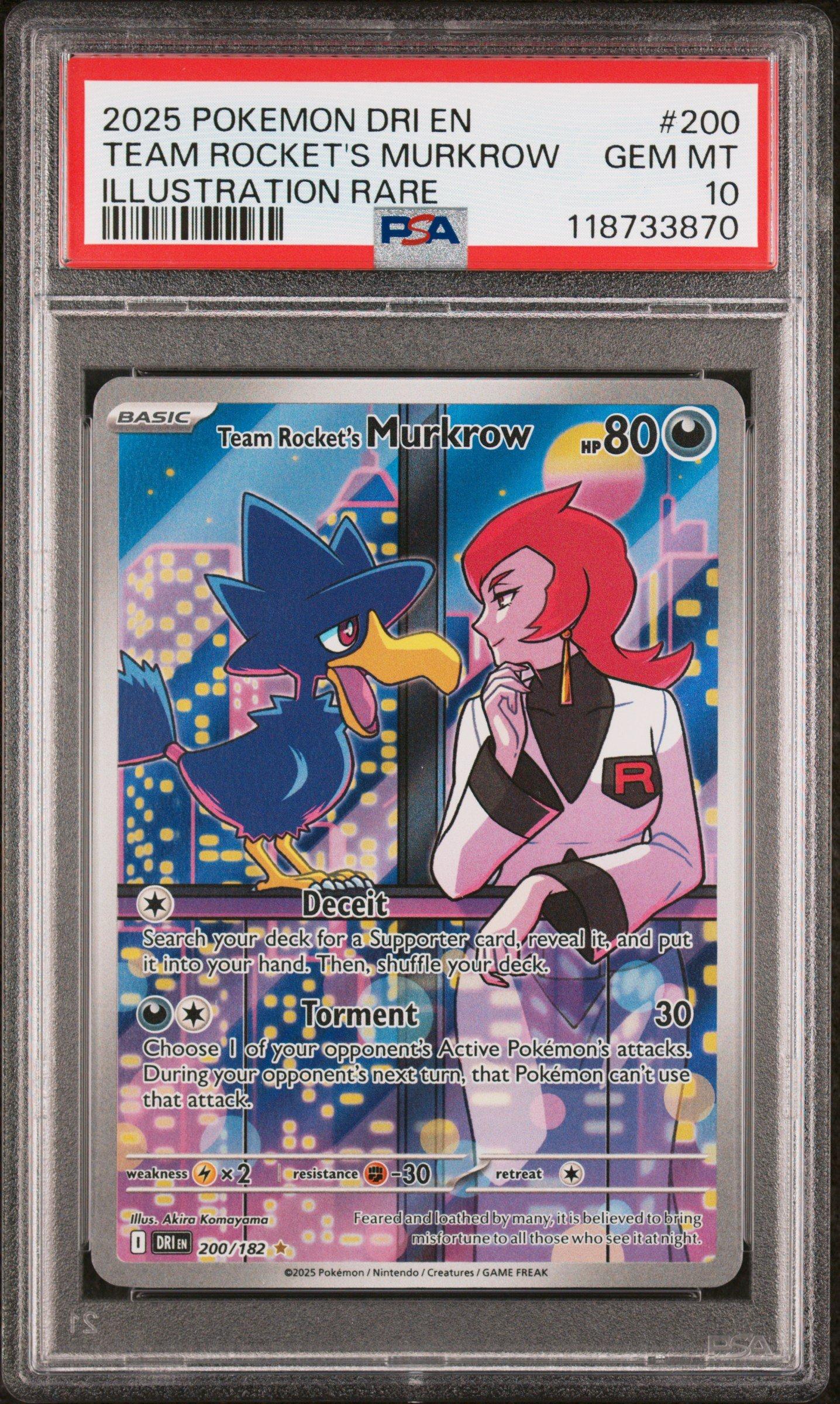2025 Pokemon Dri En-destined Rivals 200 Team Rocket's Murkrow