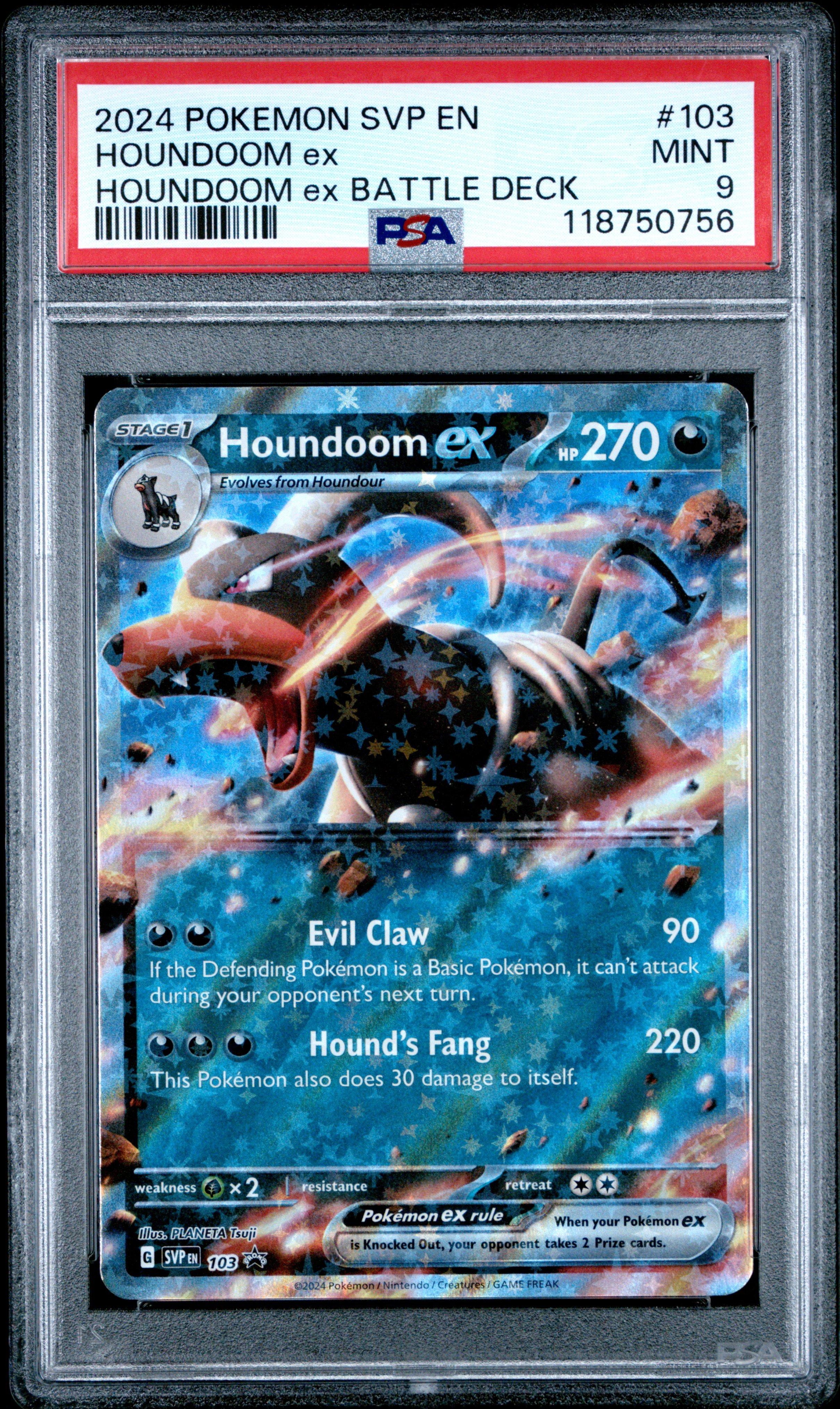 pokemon card houndoom ex 153/162 Full Art favorite character Pokémon TCG: Houndoom ex Battle
