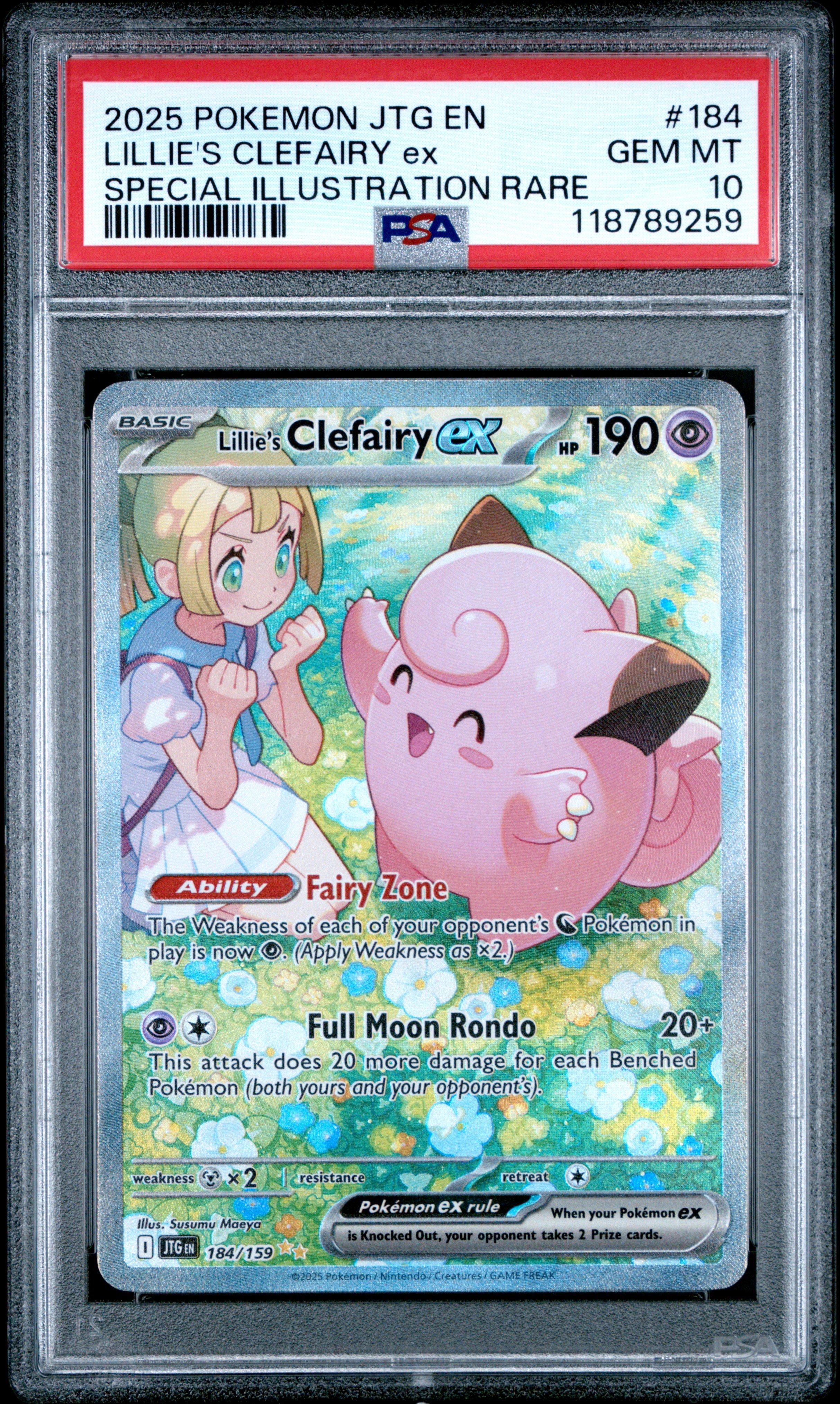 2025 Pokemon Jtg En-journey Together 184 Lillie's Clefairy Ex