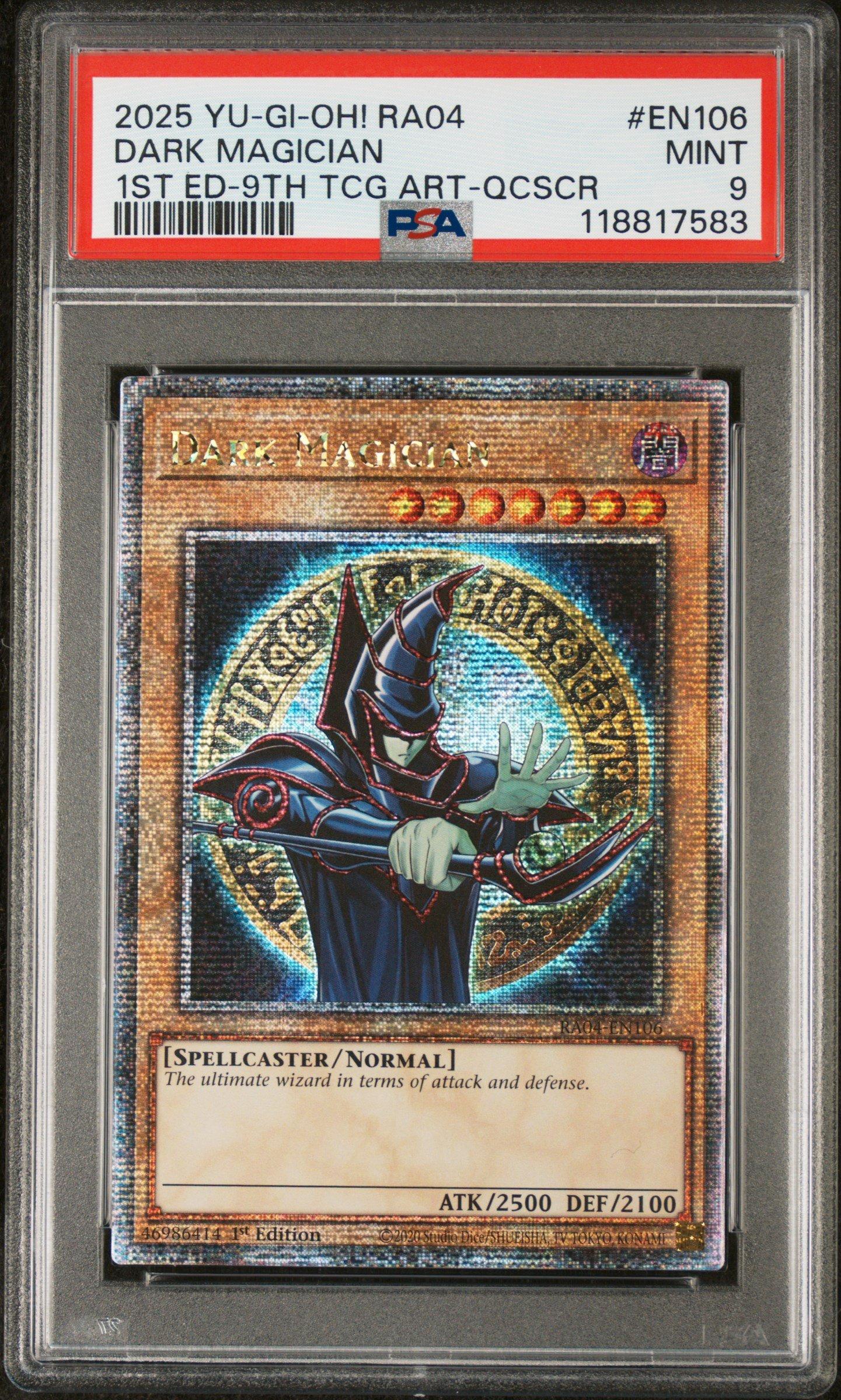 2025 Yu-gi-oh! Ra04-quarter Century Stampede En106 Dark Magician 1st Edition-9th Tcg Artwork-quarter Century Secret Rare PSA 9