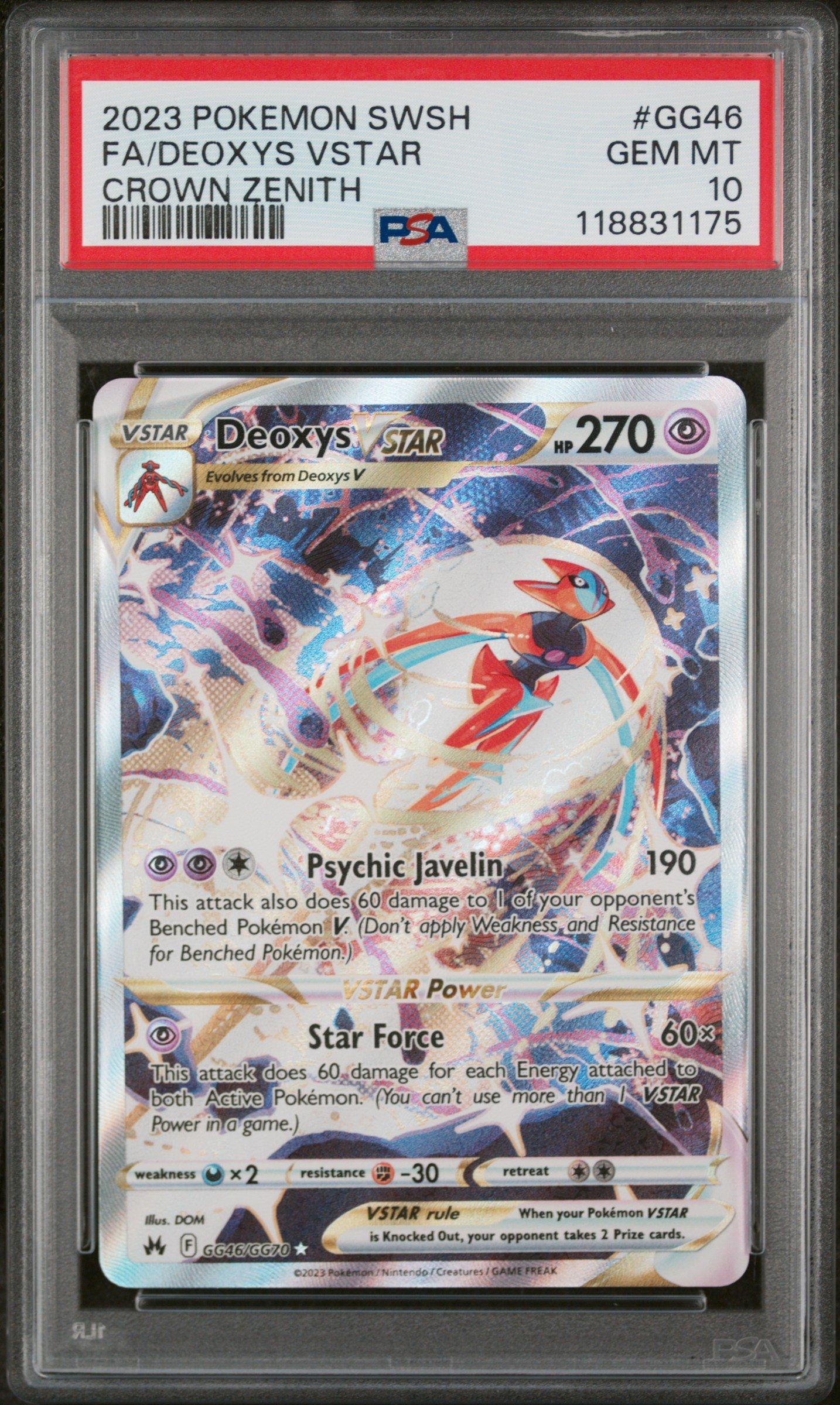 2023 Pokemon Sword And Shield Crown Zenith Gg46 Full Art/deoxys