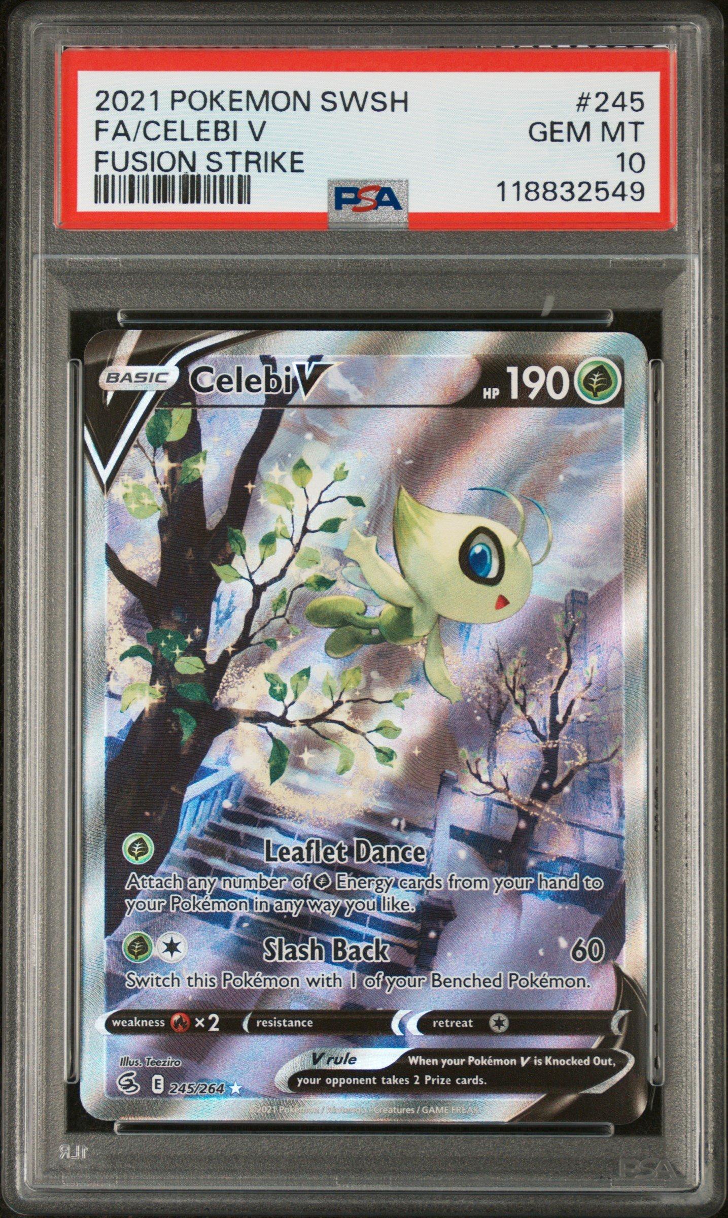2021 Pokemon Sword & Shield Fusion Strike 245 Full Art/celebi V