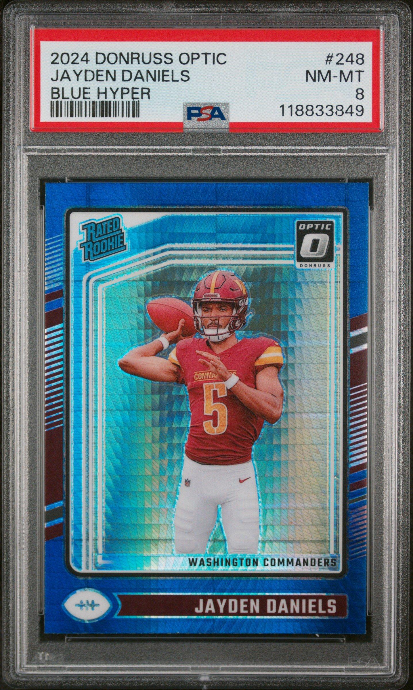2024 Panini Donruss Optic 248 Jayden Daniels Hyper PSA