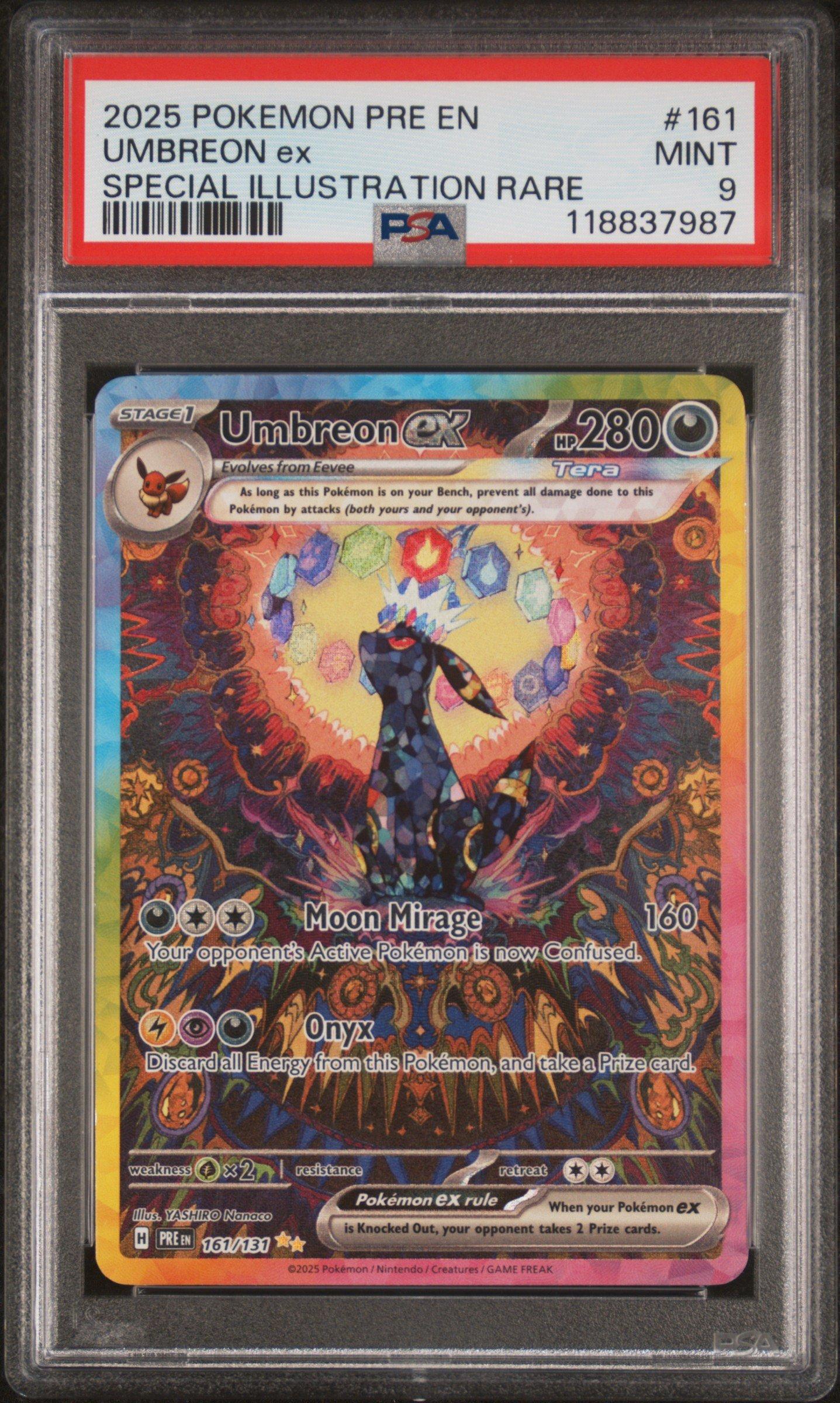 2025 Pokemon Pre En-prismatic Evolutions 161 Umbreon Ex Special