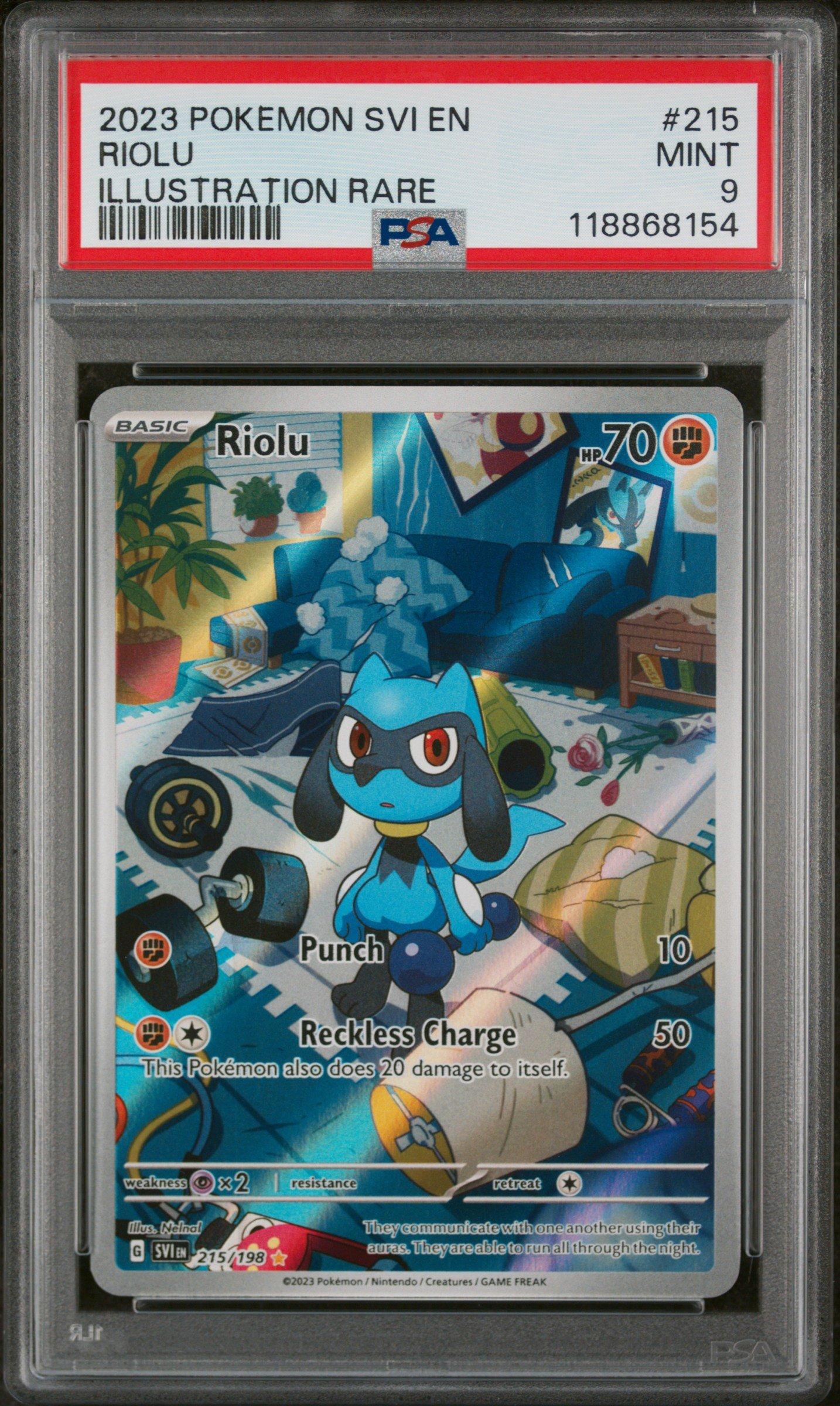 2023 Pokemon Svi En-scarlet & Violet 215 Riolu Illustration Rare PSA 9  Graded Card | GameStop