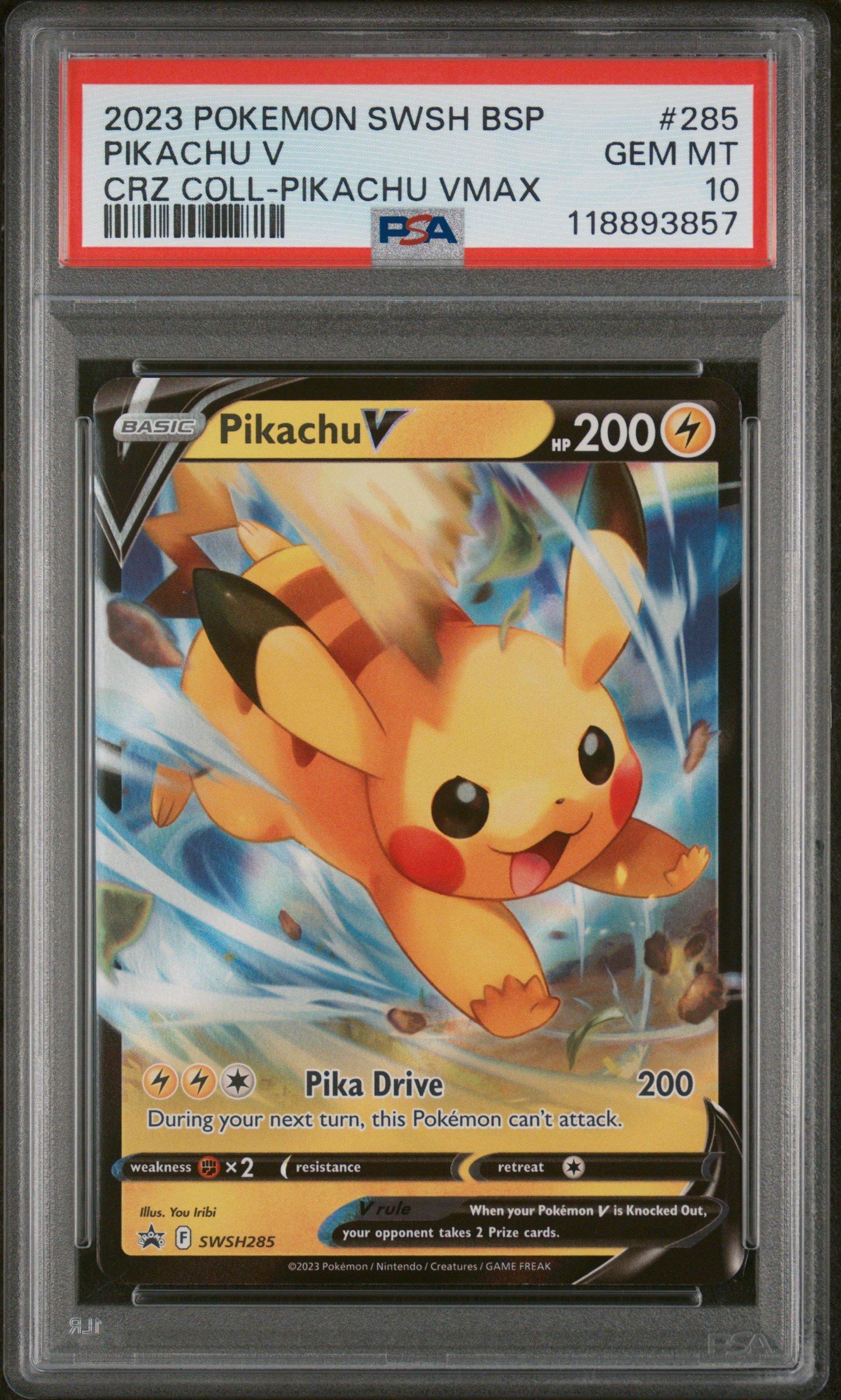 2023 Pokemon Swsh Black Star Promo 285 Pikachu V Crown Zenith