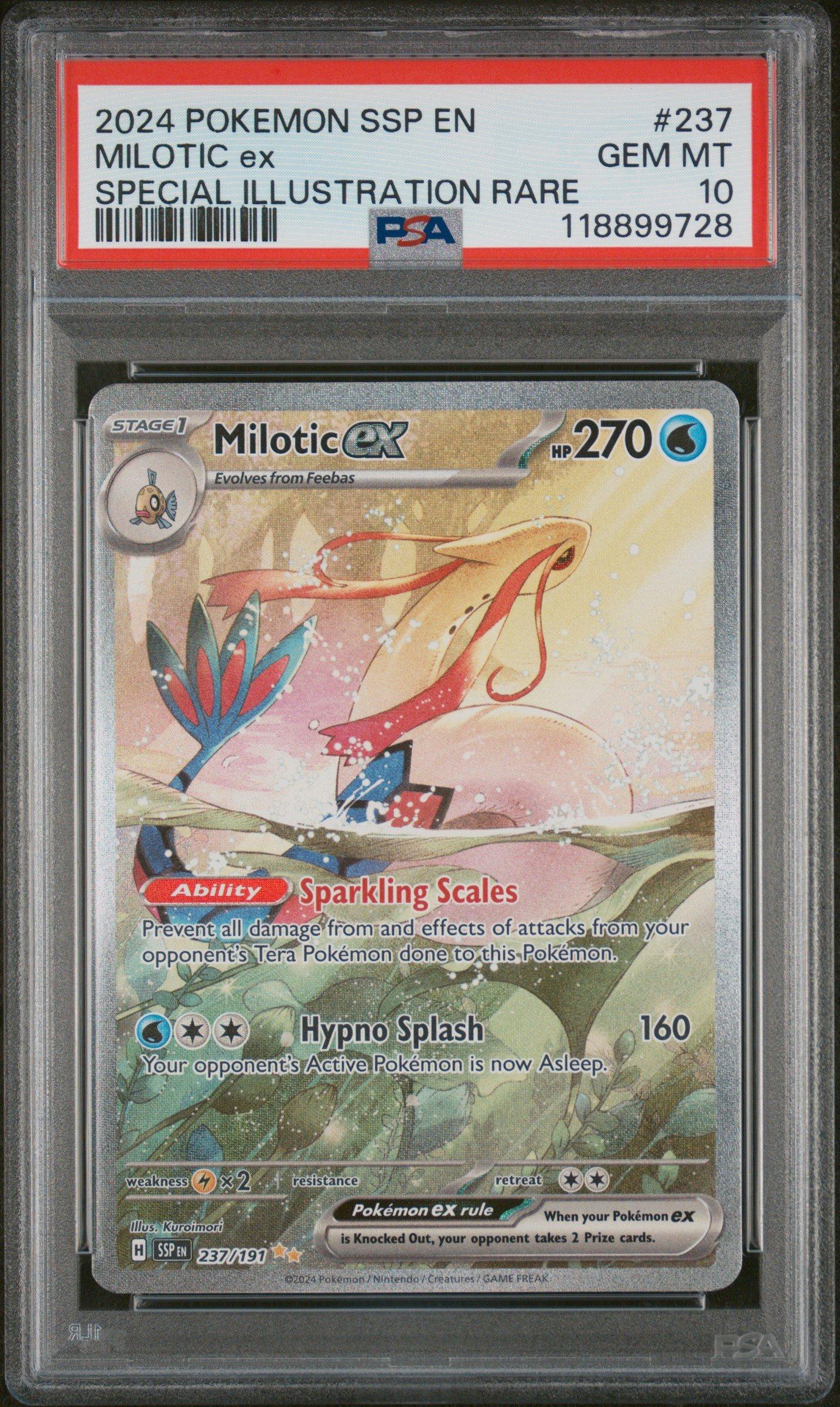 【PSA10】H7-SEC 2024 Pokemon Ssp En-surging Sparks 237 Milotic Ex Special