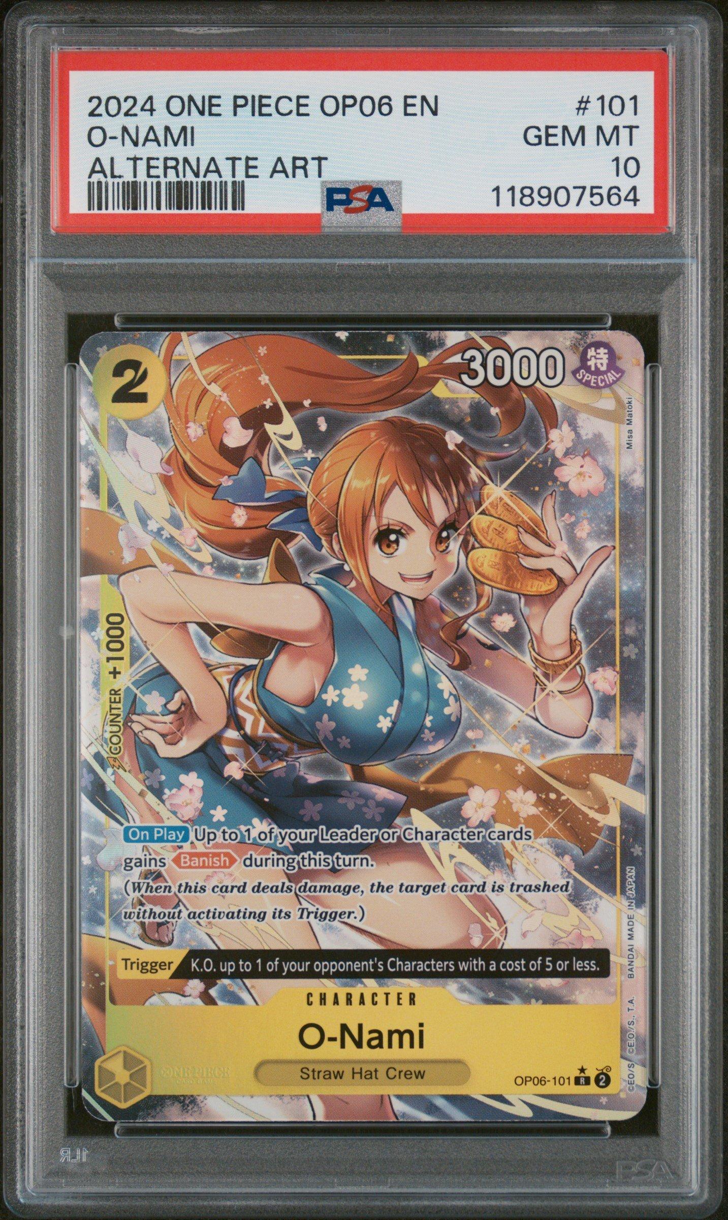 2024 O-NAMI ワンピースカード #101 2024 One Piece Op06-wings Of The Captain 101 O-nami Alternate Art