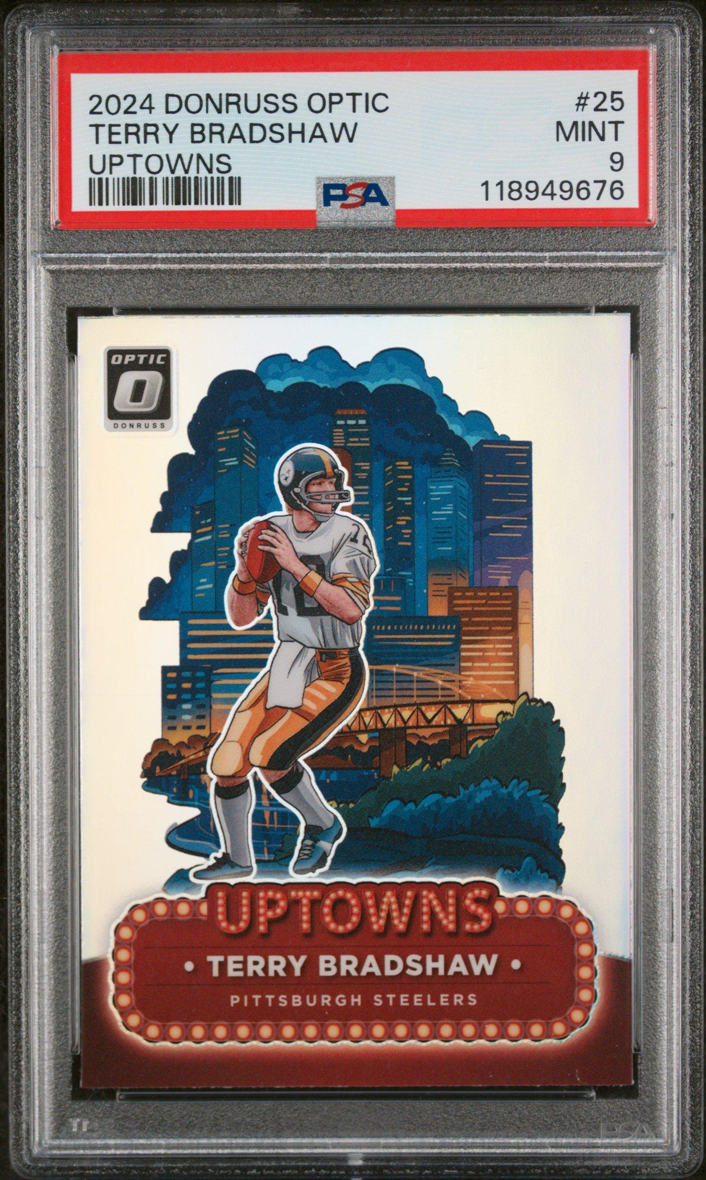 2024 Panini Donruss Optic Uptowns 25 Terry Bradshaw PSA 9