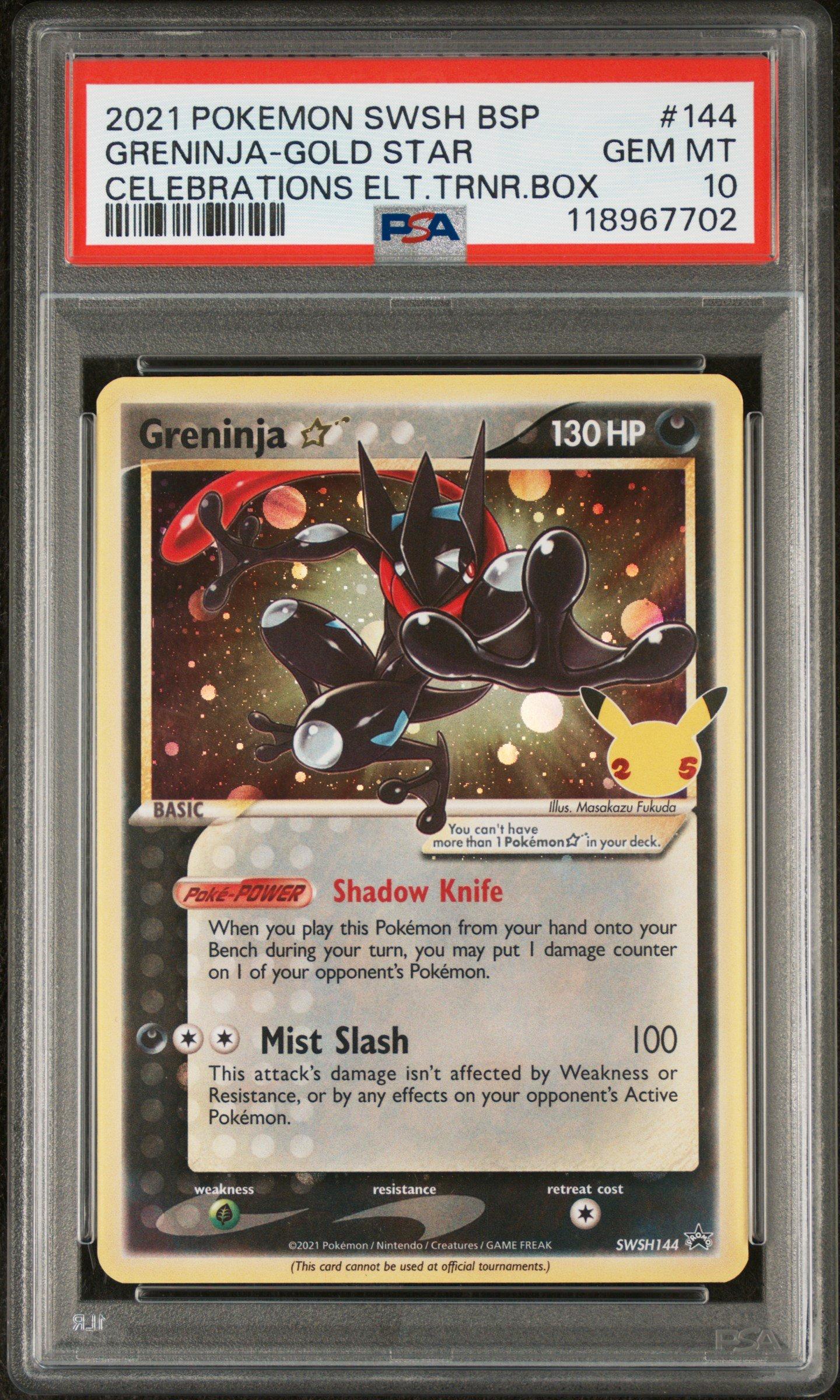 2021 Pokemon Swsh Black Star Promo 144 Greninja-gold Star