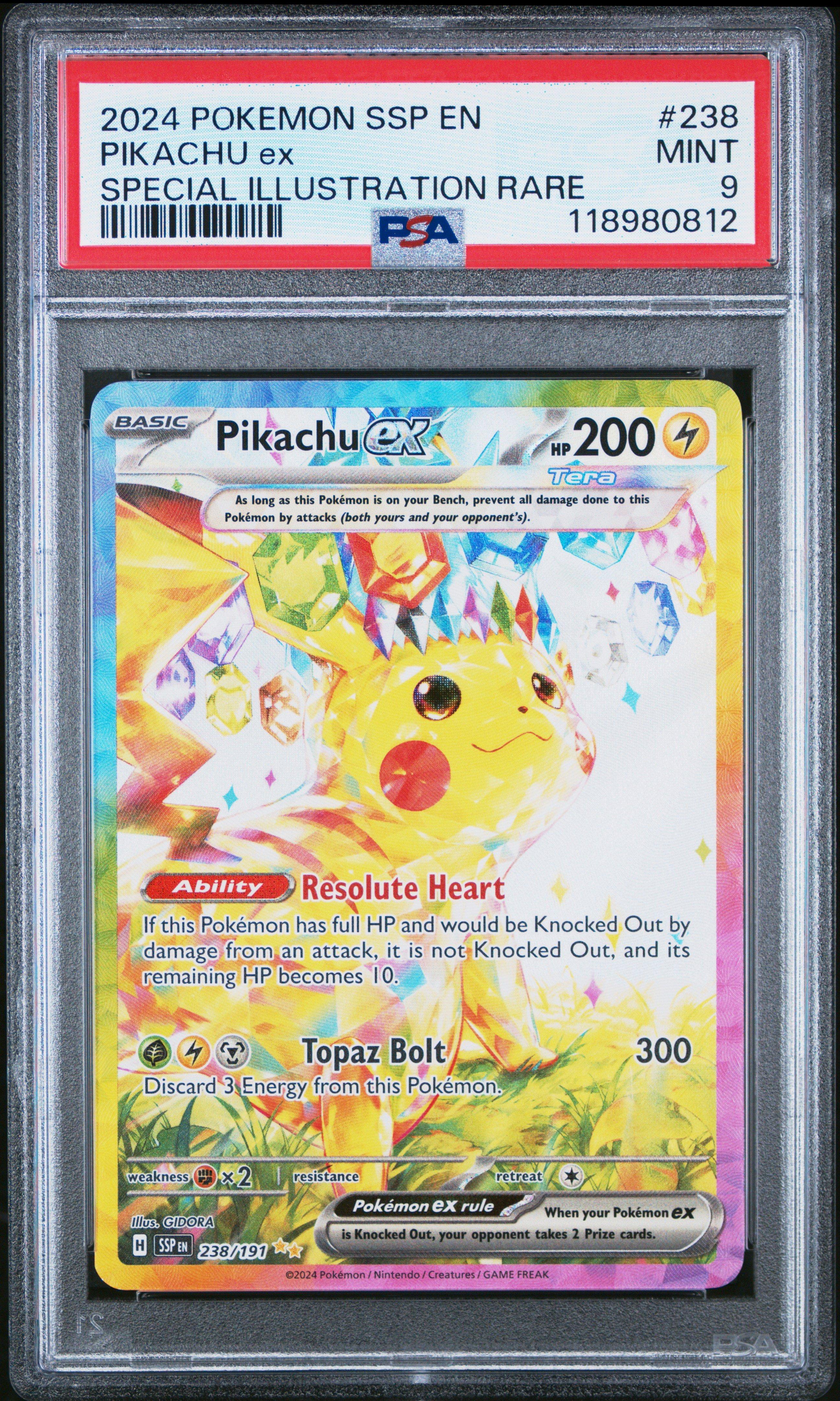 2024 Pokemon Ssp En-surging Sparks 238 Pikachu Ex Special