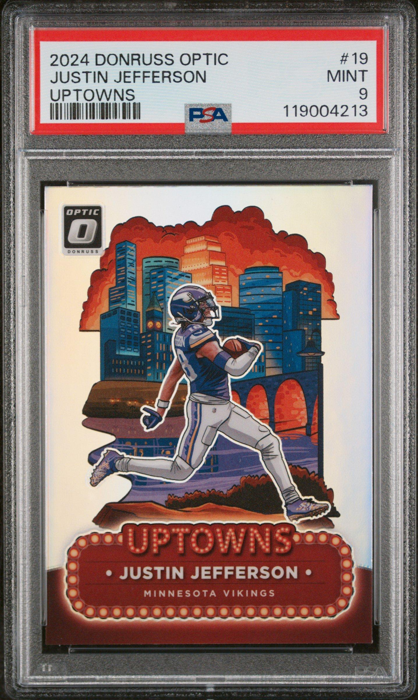 2024 Panini Donruss Optic Uptowns 19 Justin Jefferson PSA 9