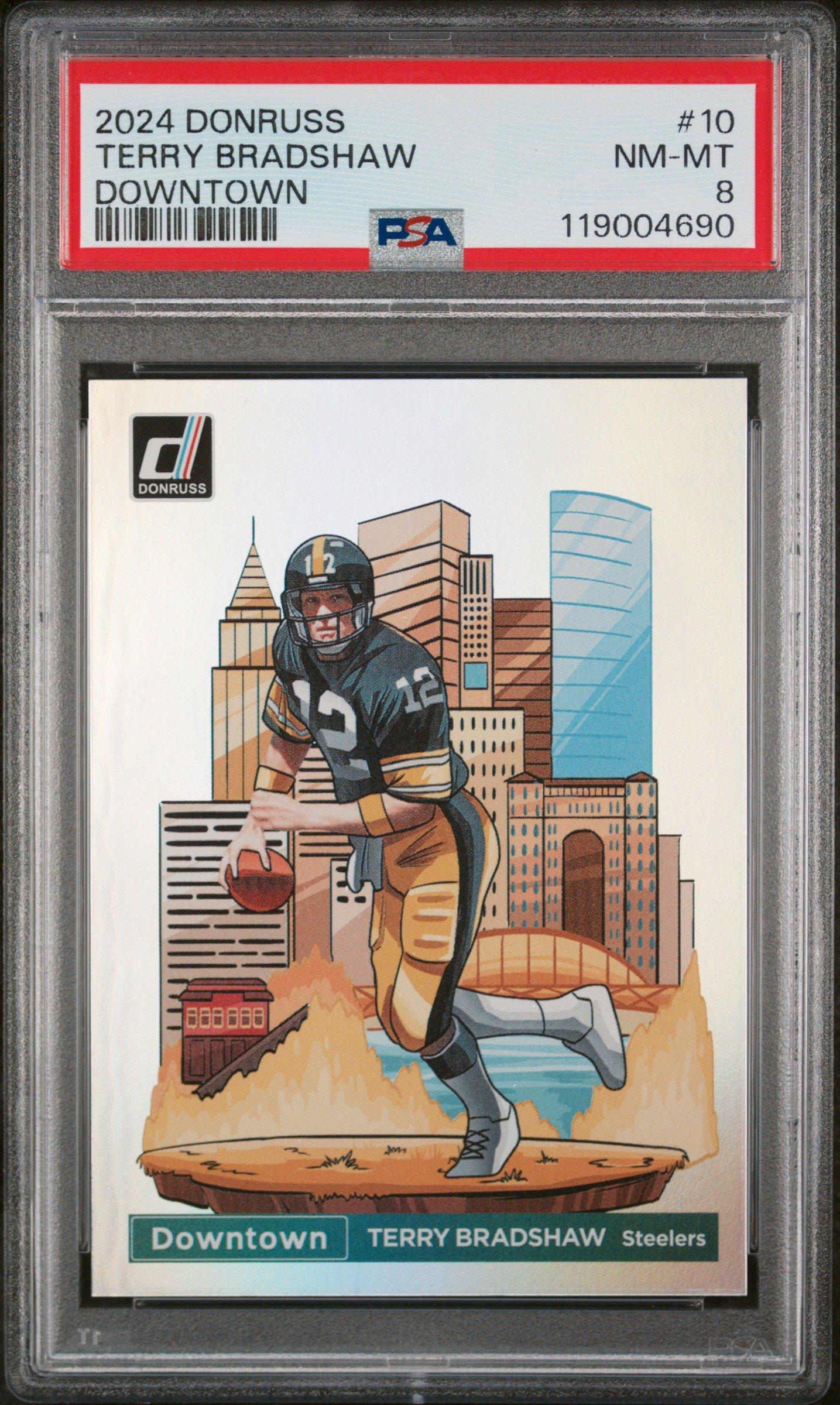 2024 Panini Donruss Downtown! 10 Terry Bradshaw PSA 8 Graded Card | GameStop