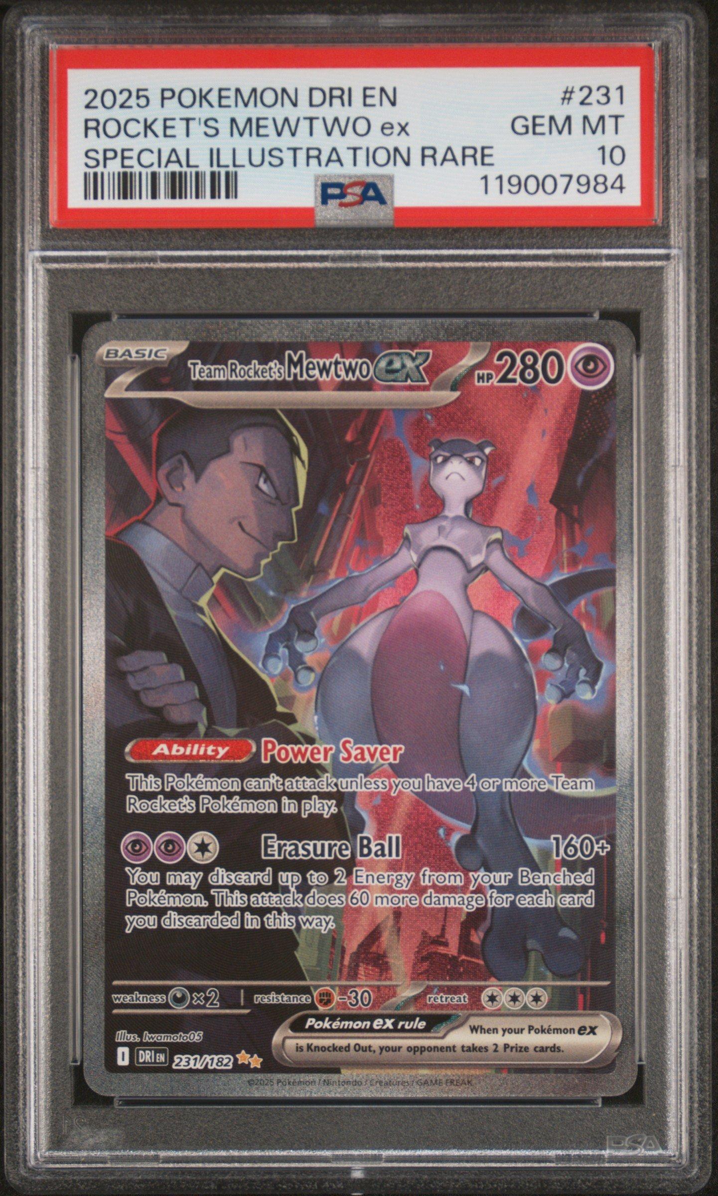 2025 Pokemon Dri En-destined Rivals 231 Team Rocket's Mewtwo Ex