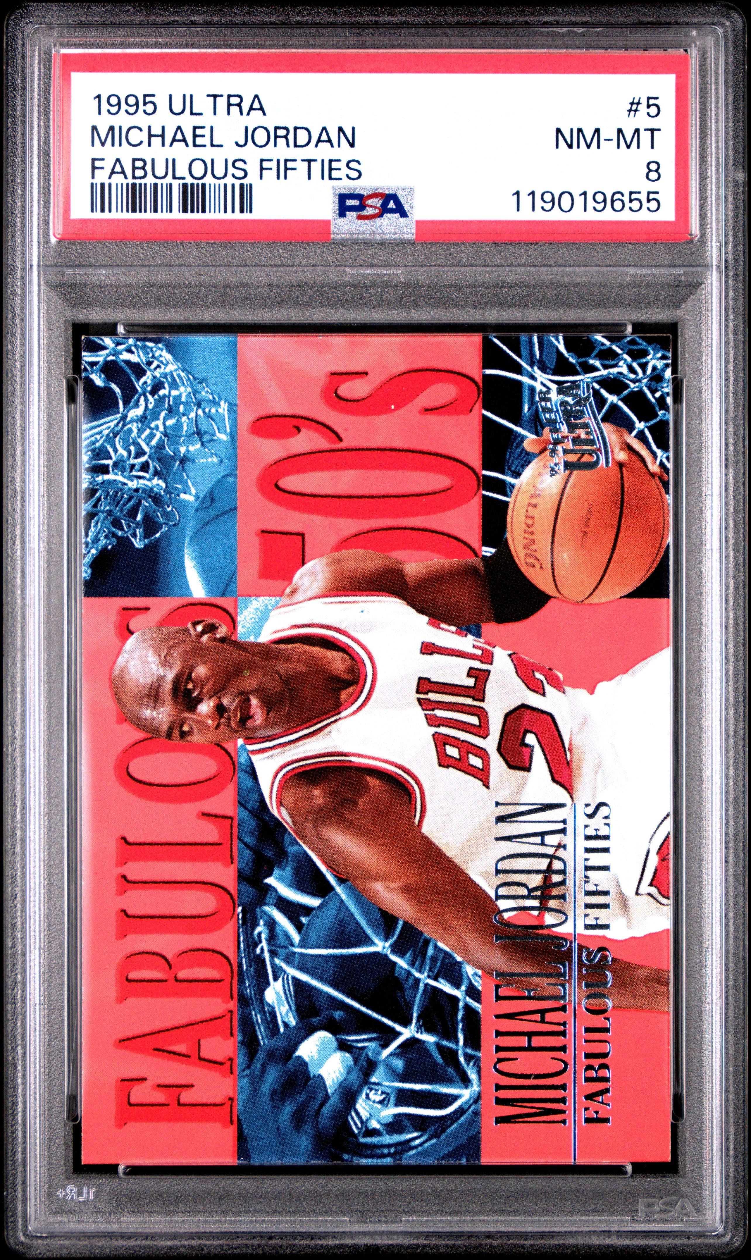 1995 Ultra Fabulous Fifties 5 Michael Jordan PSA 8 Graded Card