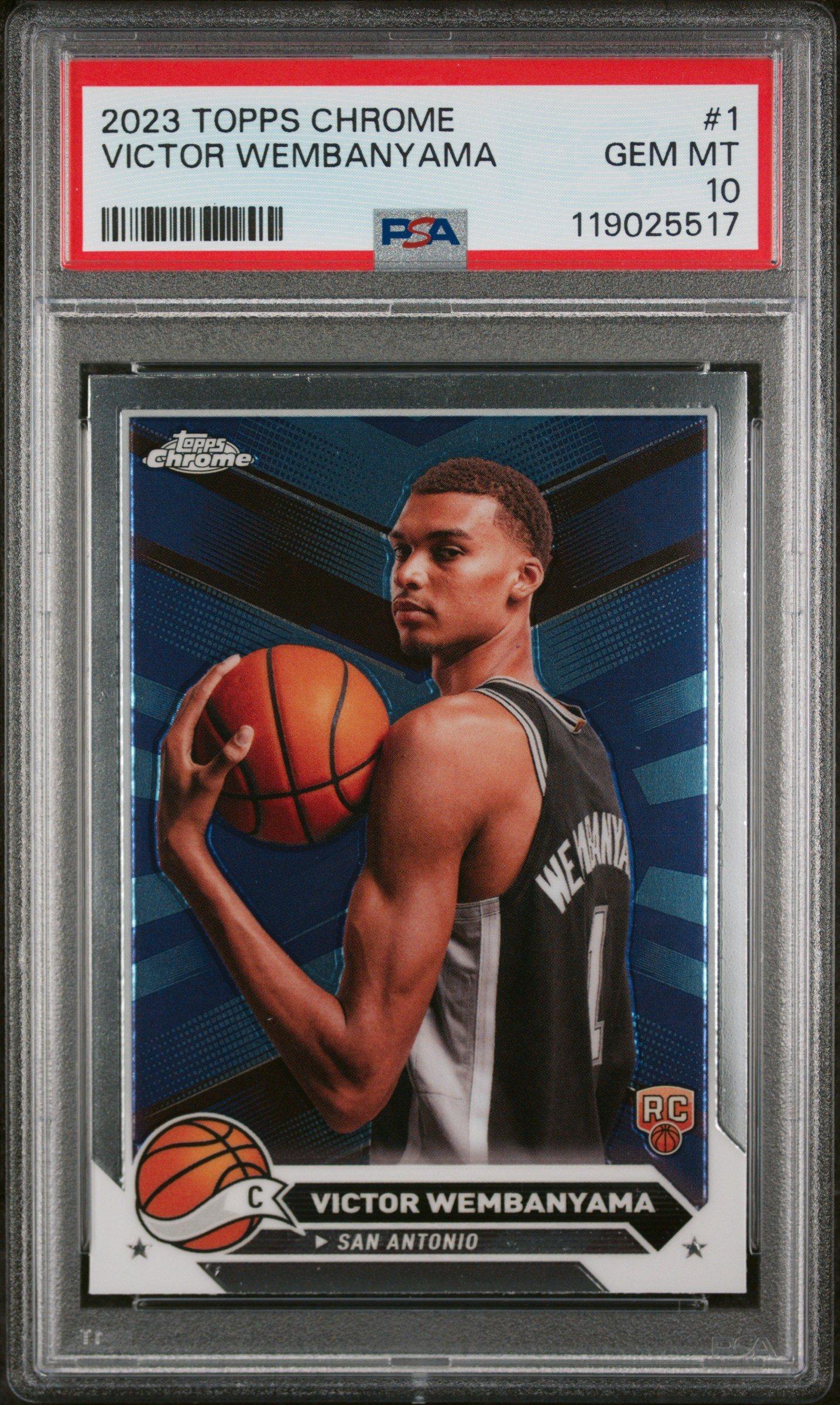 2023 Topps Chrome 1 Victor Wembanyama PSA 10 Graded Card | GameStop