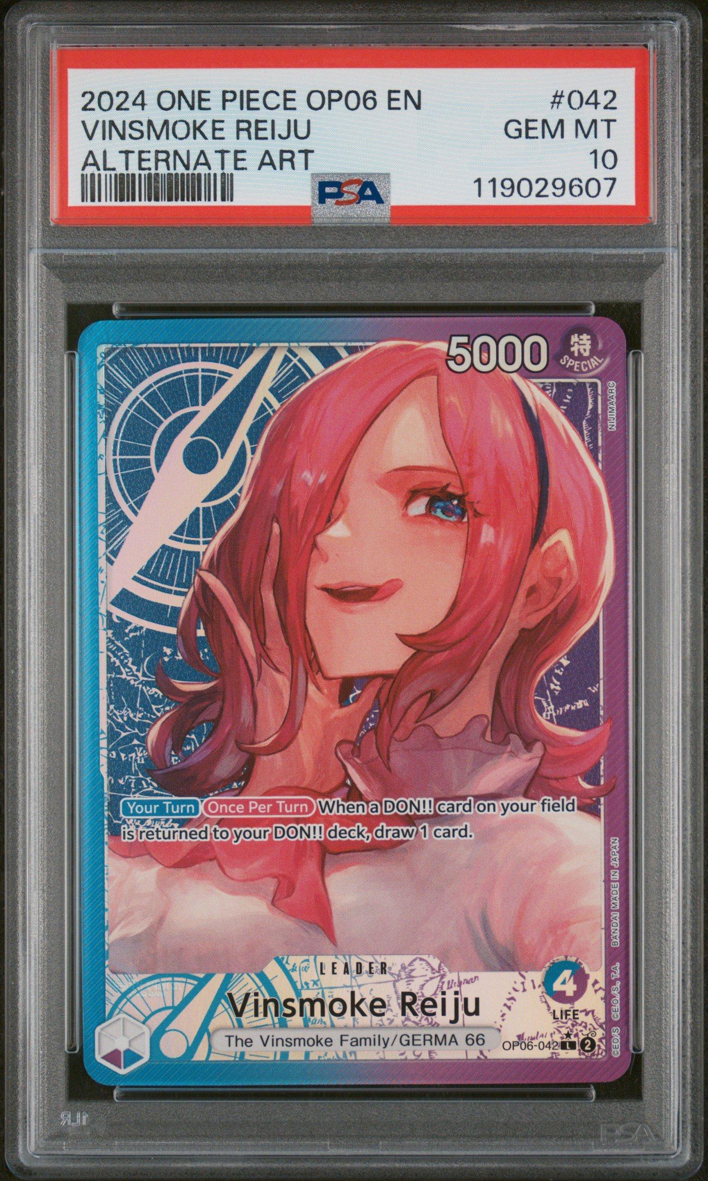 2024 One Piece Op06-wings Of The Captain 042 Vinsmoke Reiju Alternate Art PSA 10