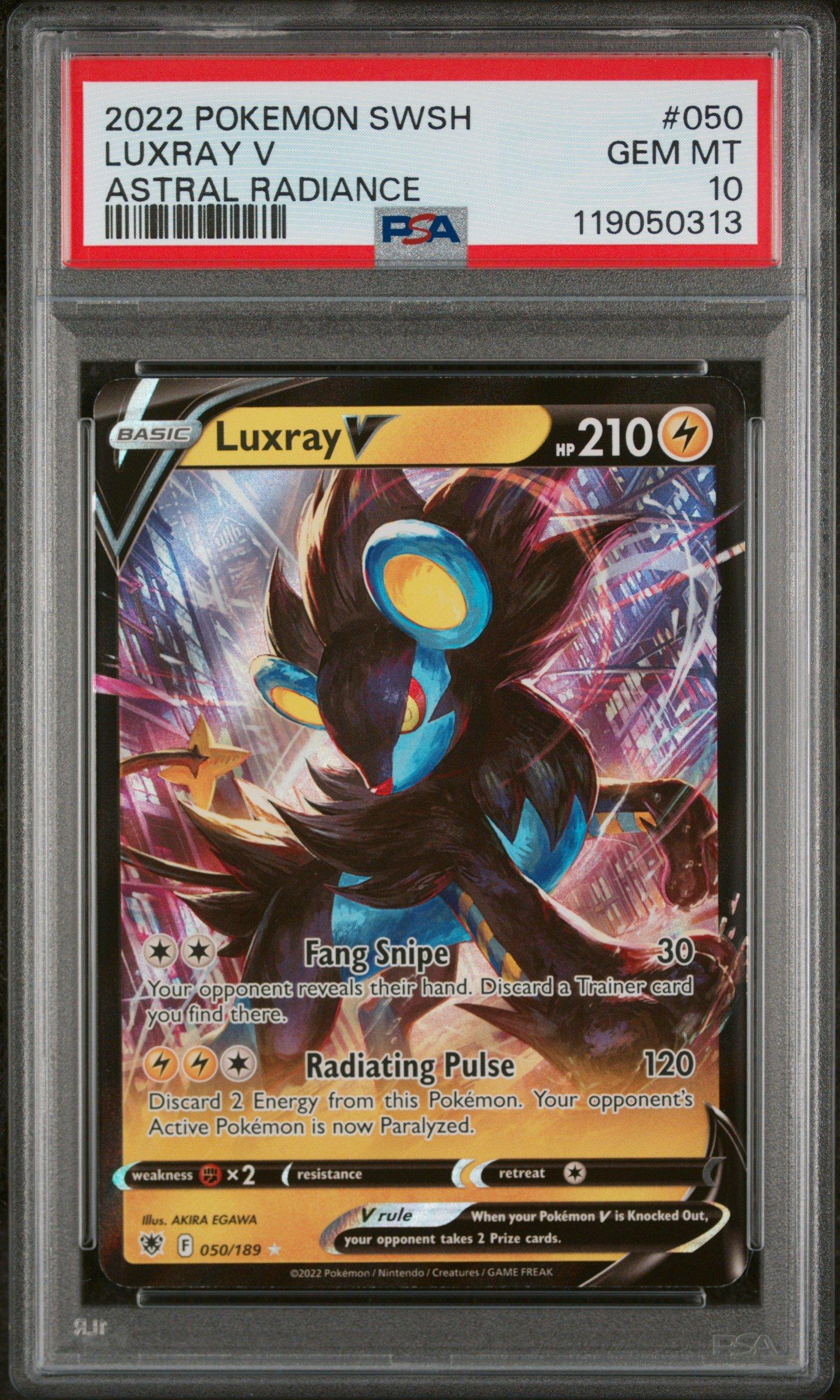 2022 Pokemon Sword & Shield Astral Radiance 050 Luxray V PSA 10